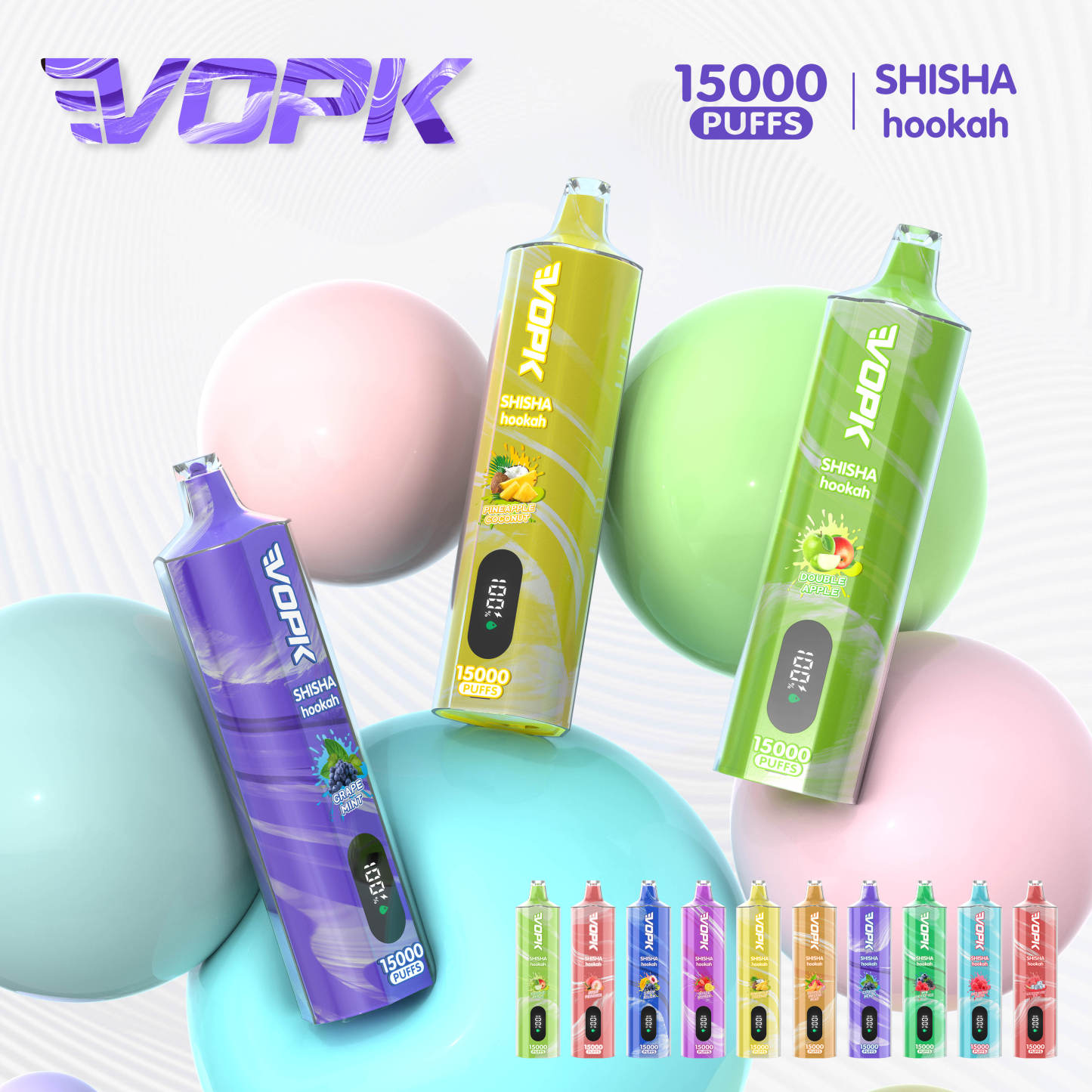 Original Vopk Shisha 15000puffs Disposable Vape Pen Crown Shisha Bar Wholesale I Vape VS Randm Tornado 15000 Puff E Cigarette Hookah -Ecloudvaping