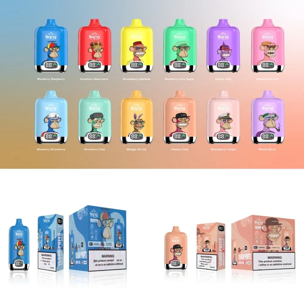 Original Bang box igital Box 15000 15K Puffs Vape Puff 15000 Mesh Coil 20ml vaper vape 15000 puffs 0/2/3/5% Rechargeable 650mAh RGB VS Tornado 1200-Ecloudvaping