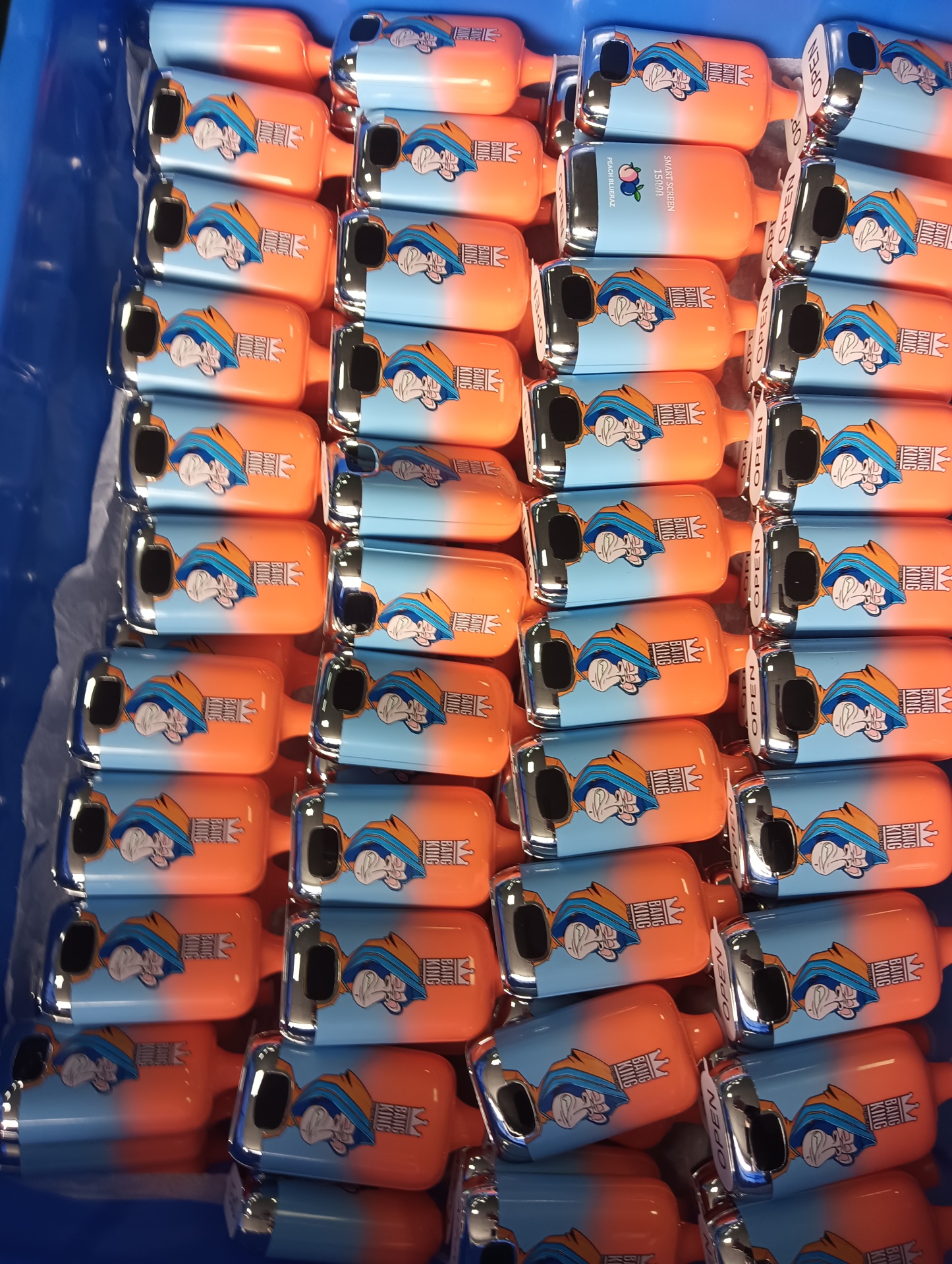 Original Bang King Digital Box 15000 15K Puffs Vape Puff 15000 Mesh Coil 25ml vaper vape 15000 puffs 0/2/3/5% Rechargeable 650mAh RGB VS Tornado 1200-Ecloudvaping