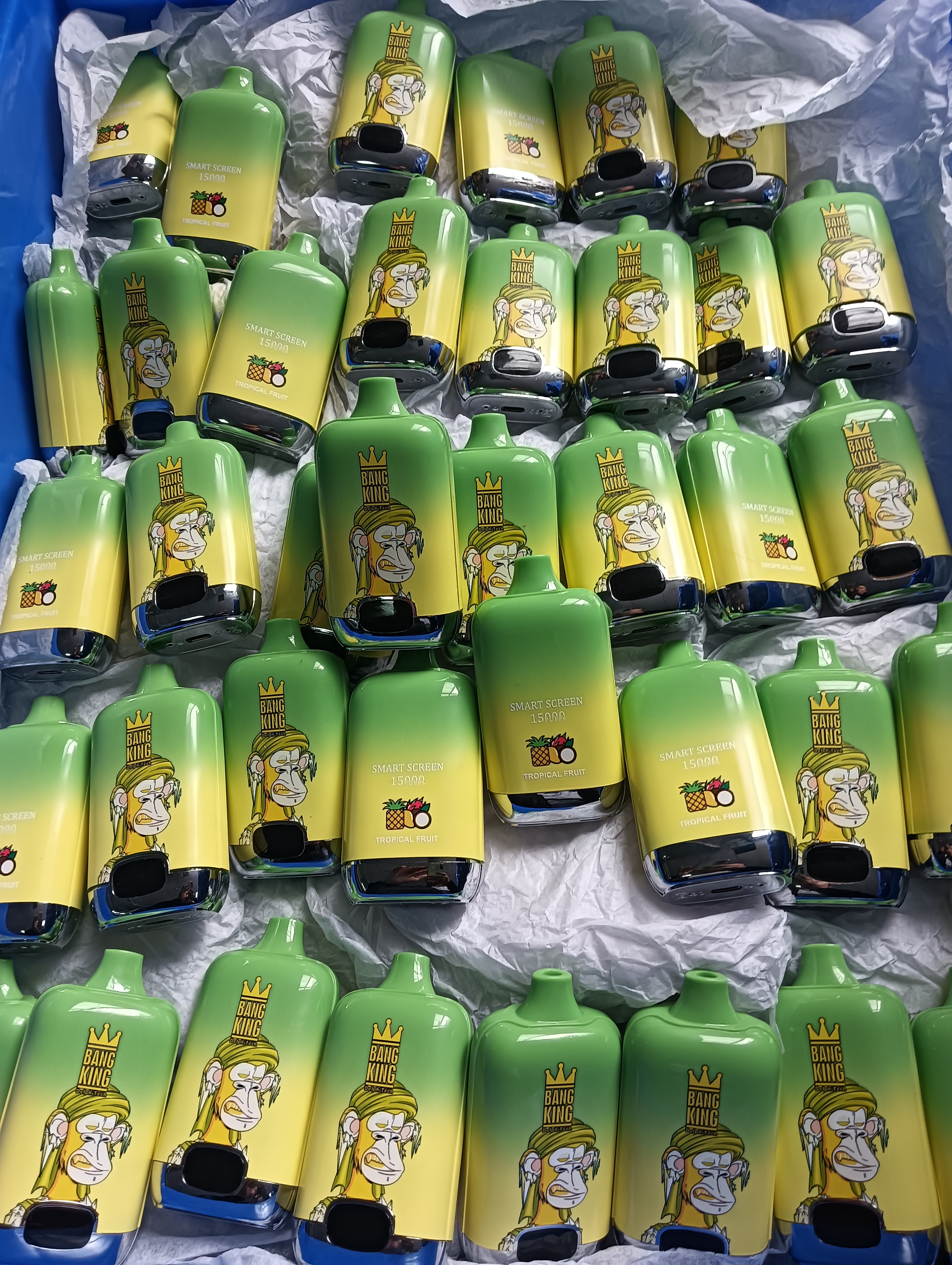 Original Bang King Digital Box 15000 15K Puffs Vape Puff 15000 Mesh Coil 25ml vaper vape 15000 puffs 0/2/3/5% Rechargeable 650mAh RGB VS Tornado 1200-Ecloudvaping