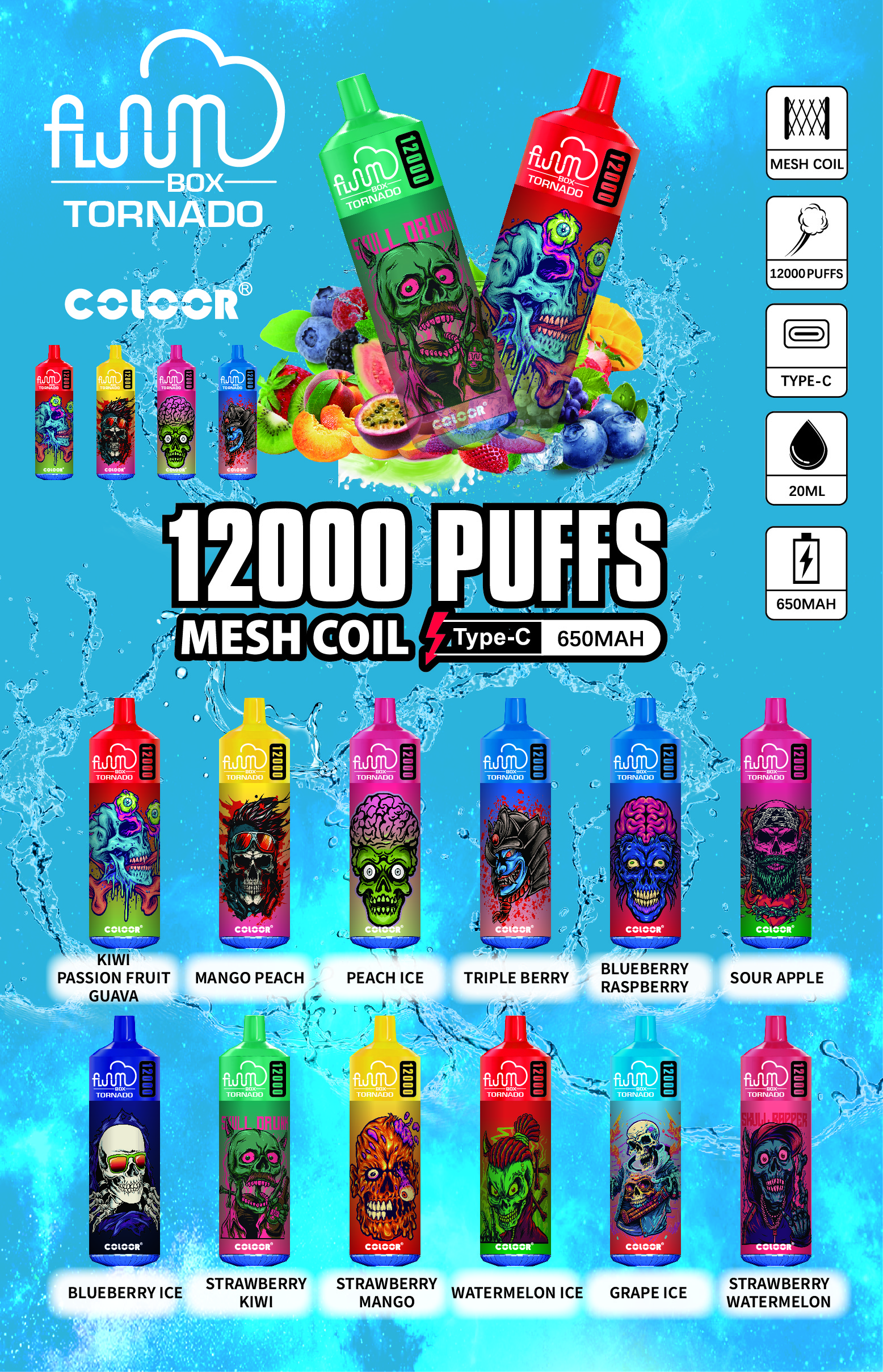 Original Bang 12000 Puffs Disposable E Cigarettes Vape Puff 12k 0% 2% 3% 5% 20ml Prefilled Pod Mesh Coil 650mah Rechargeable Battery Pen Vaper Device-Ecloudvaping