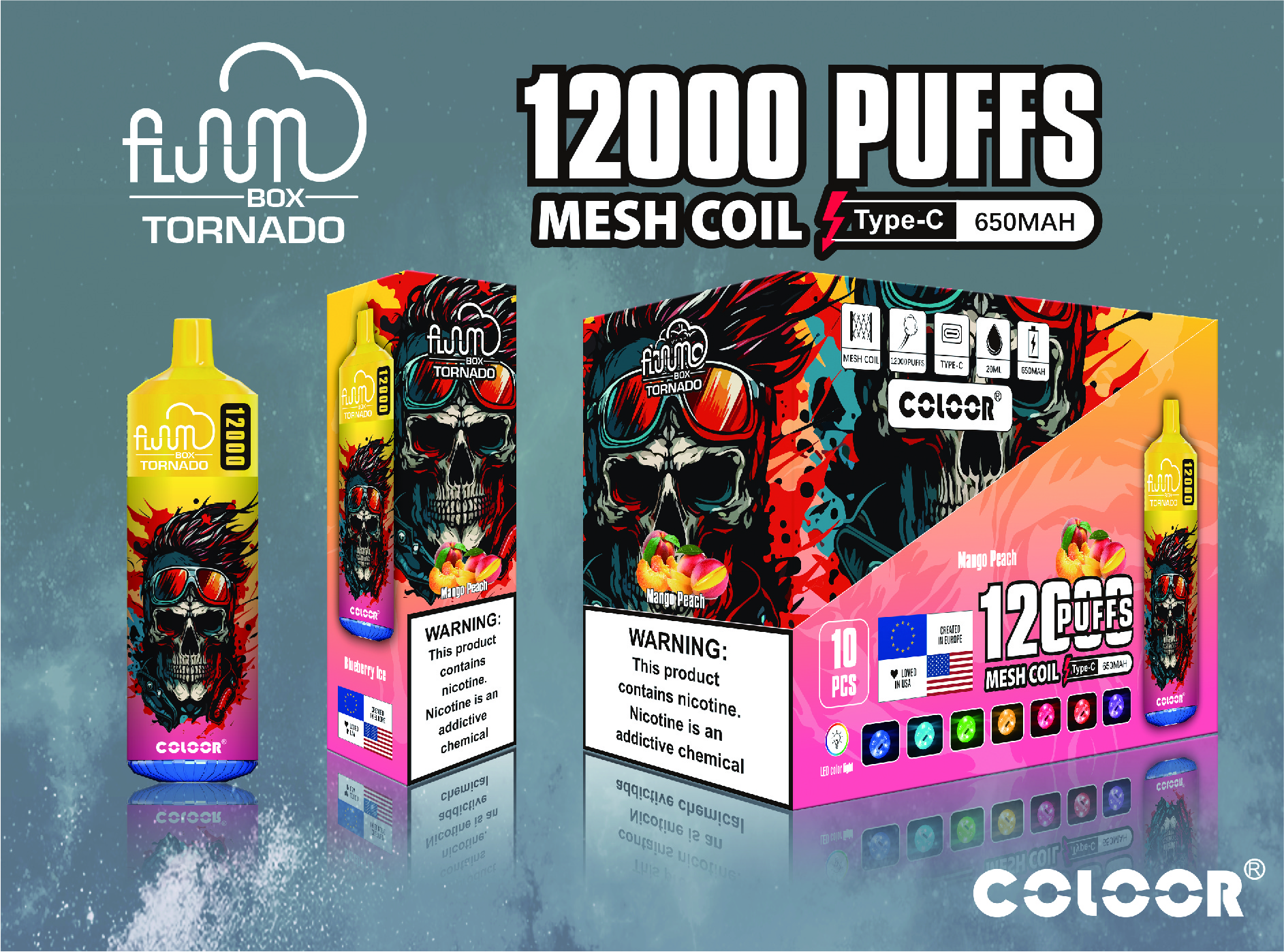 Original Bang 12000 Puffs Disposable E Cigarettes Vape Puff 12k 0% 2% 3% 5% 20ml Prefilled Pod Mesh Coil 650mah Rechargeable Battery Pen Vaper Device-Ecloudvaping