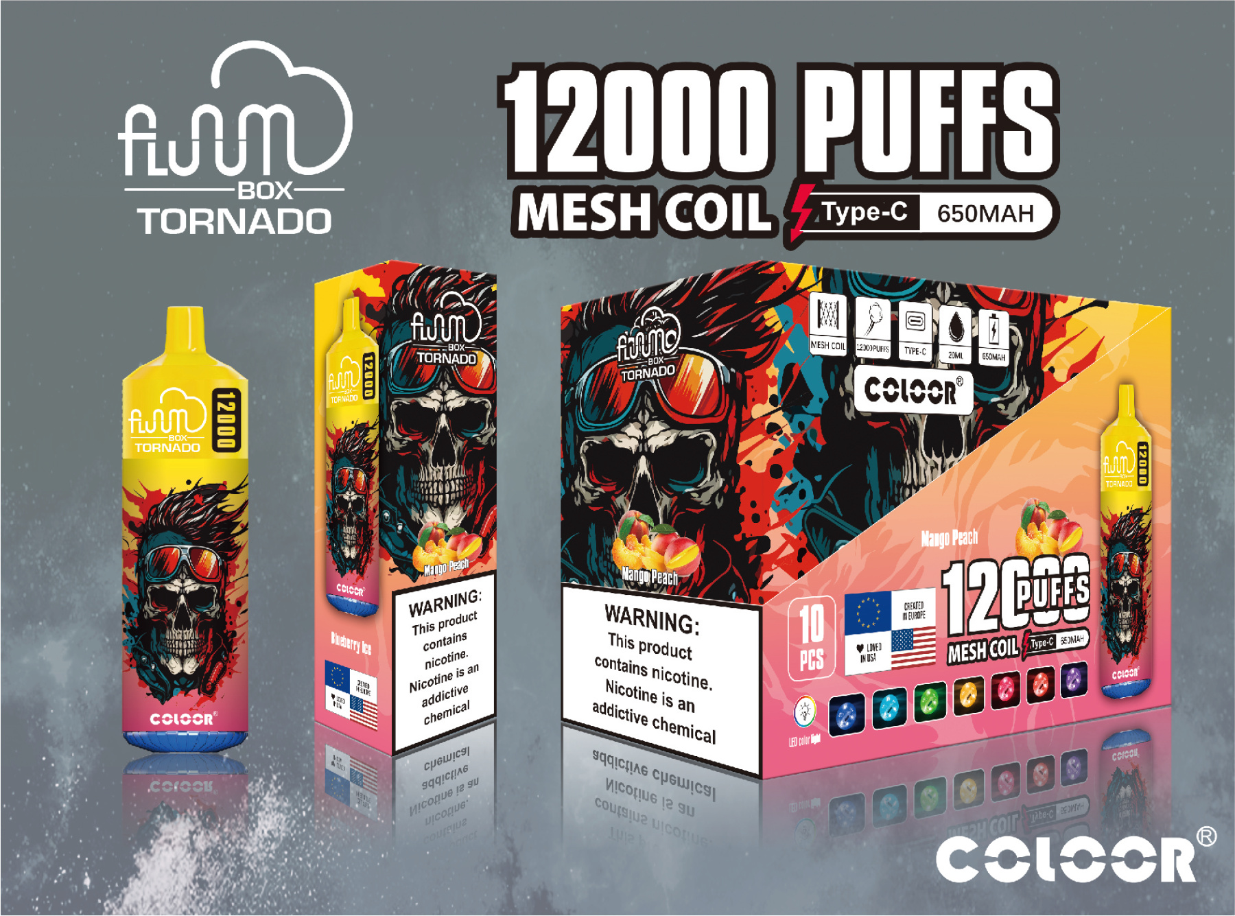 Original Bang 12000 Puffs Disposable E Cigarettes Vape Puff 12k 0% 2% 3% 5% 20ml Prefilled Pod Mesh Coil 650mah Rechargeable Battery Pen Vaper Device-Ecloudvaping