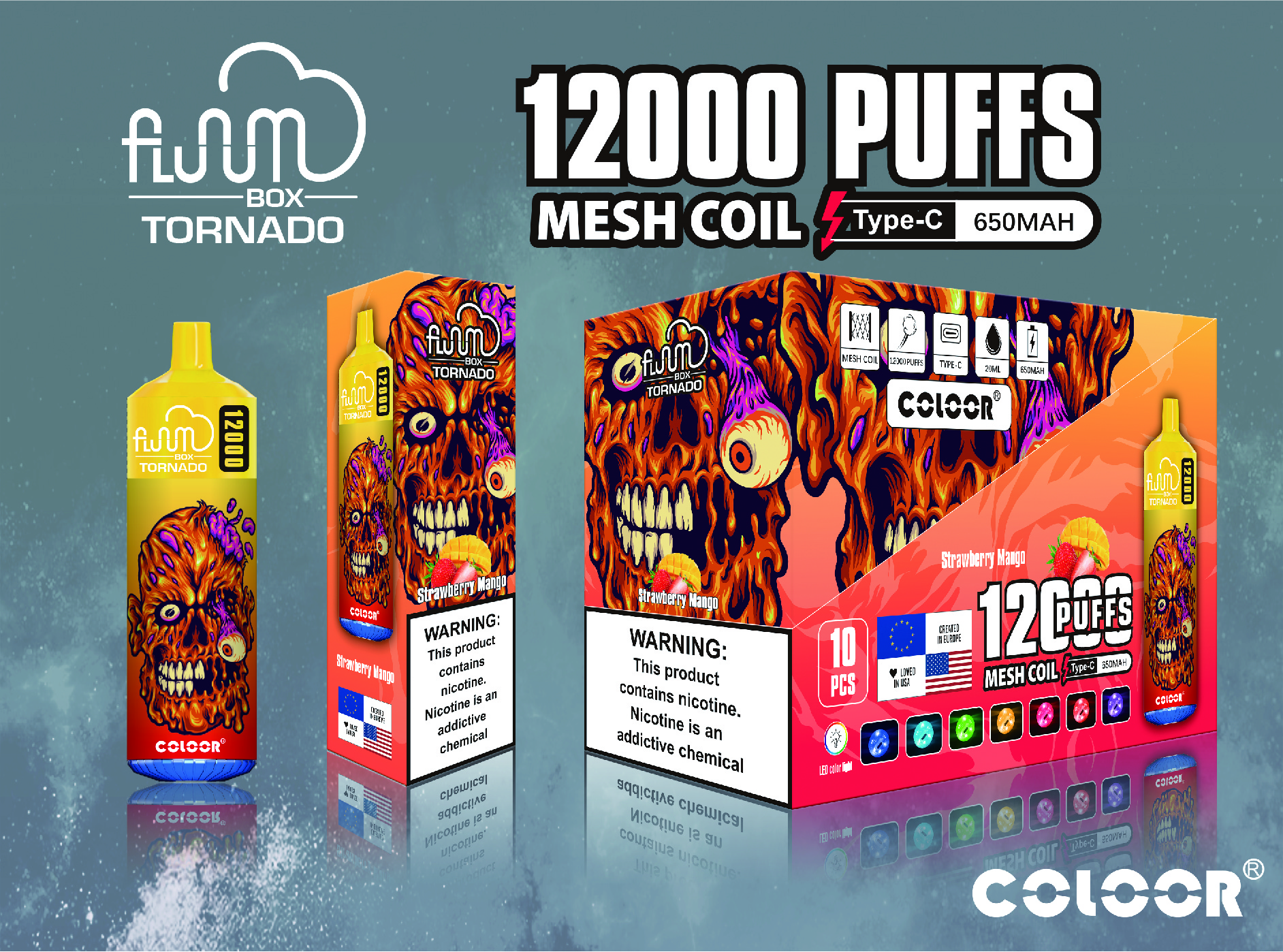 Original Bang 12000 Puffs Disposable E Cigarettes Vape Puff 12k 0% 2% 3% 5% 20ml Prefilled Pod Mesh Coil 650mah Rechargeable Battery Pen Vaper Device-Ecloudvaping