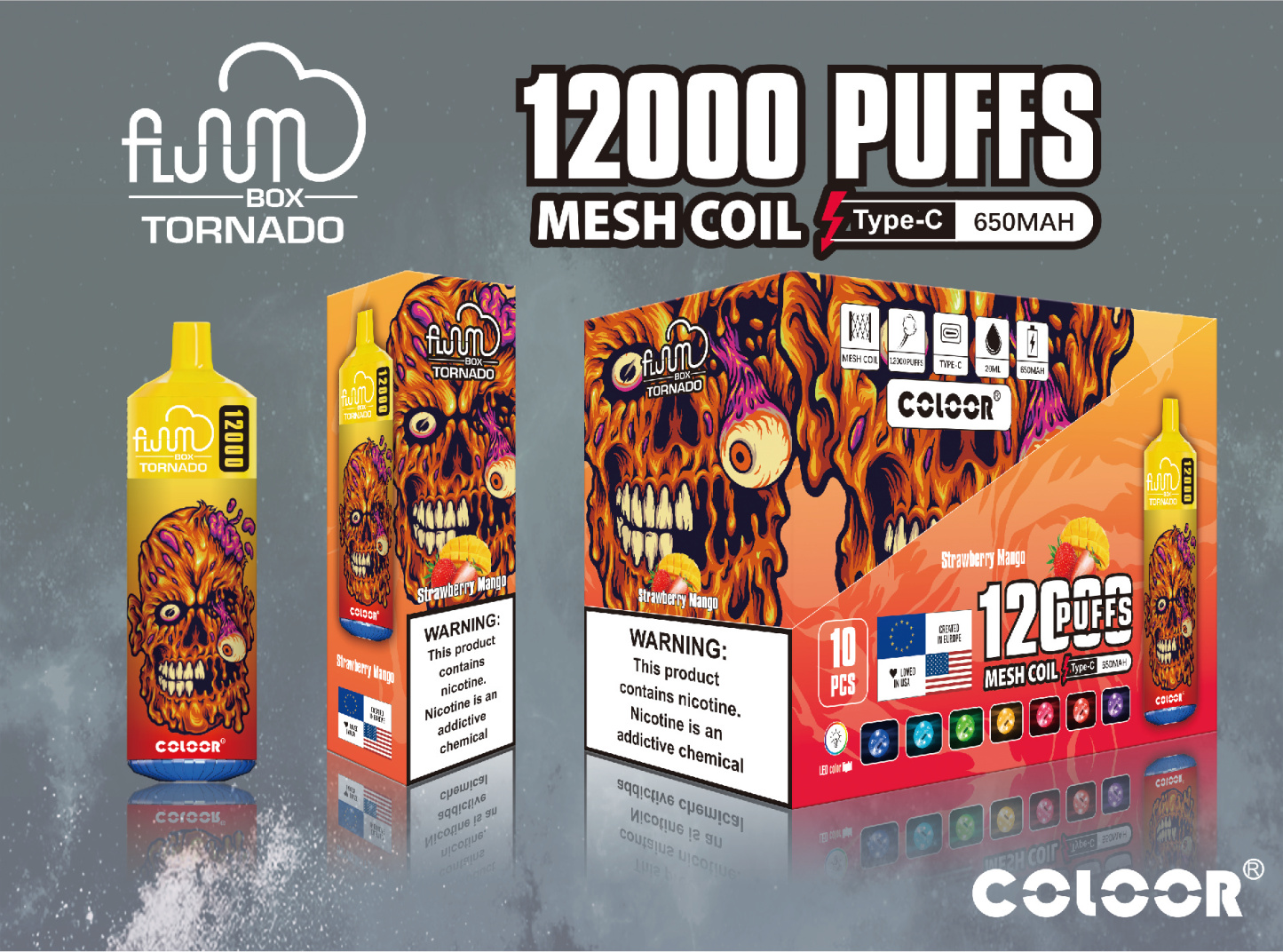 Original Bang 12000 Puffs Disposable E Cigarettes Vape Puff 12k 0% 2% 3% 5% 20ml Prefilled Pod Mesh Coil 650mah Rechargeable Battery Pen Vaper Device-Ecloudvaping