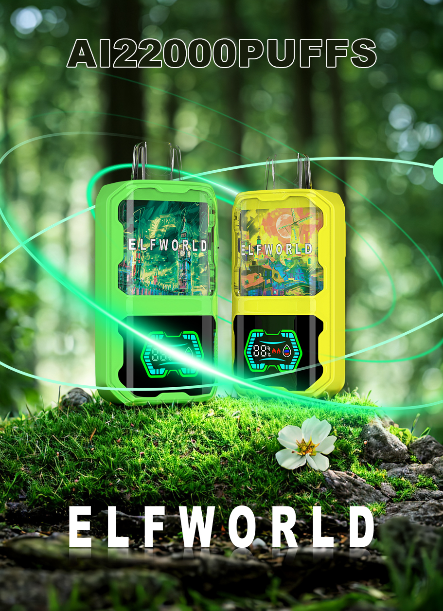 Original Elfworld Ai22000 Puff 26ml E Liquid 650mAh Dual Mesh Coil Geek Price Bar Bang Vape 20000 Puffs E Cigarette 10 Flavors
