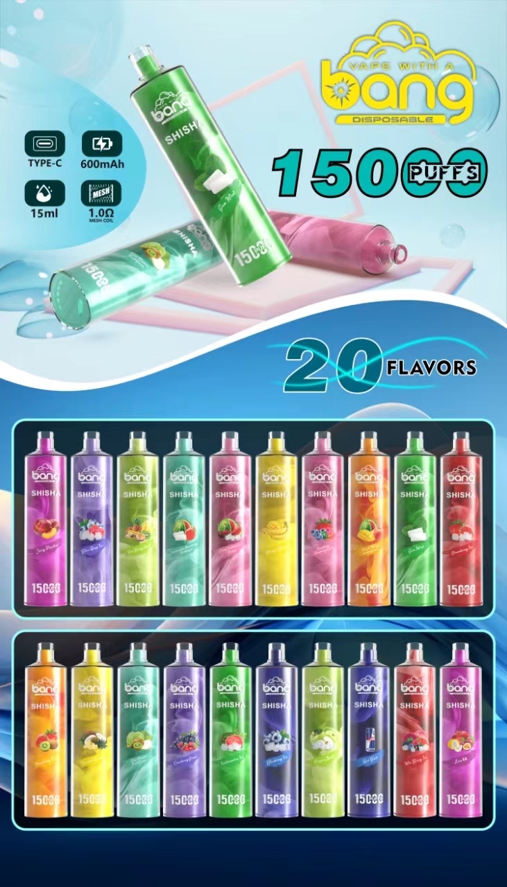 Original Crystal Bang XXL SHISHA Hookah 15000 Puffs Disposable Vape 0.6ohm Coil 600mAh BANG XXL 15k Rechargeable Battery 25ml Prefilled Pod Flavors -Ecloudvaping