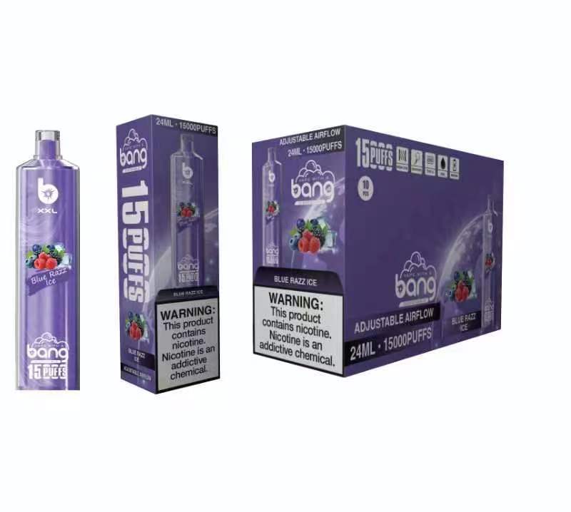 Original Crystal Bang XXL SHISHA Hookah 15000 Puffs Disposable Vape 0.6ohm Coil 600mAh BANG XXL 15k Rechargeable Battery 25ml Prefilled Pod Flavors -Ecloudvaping