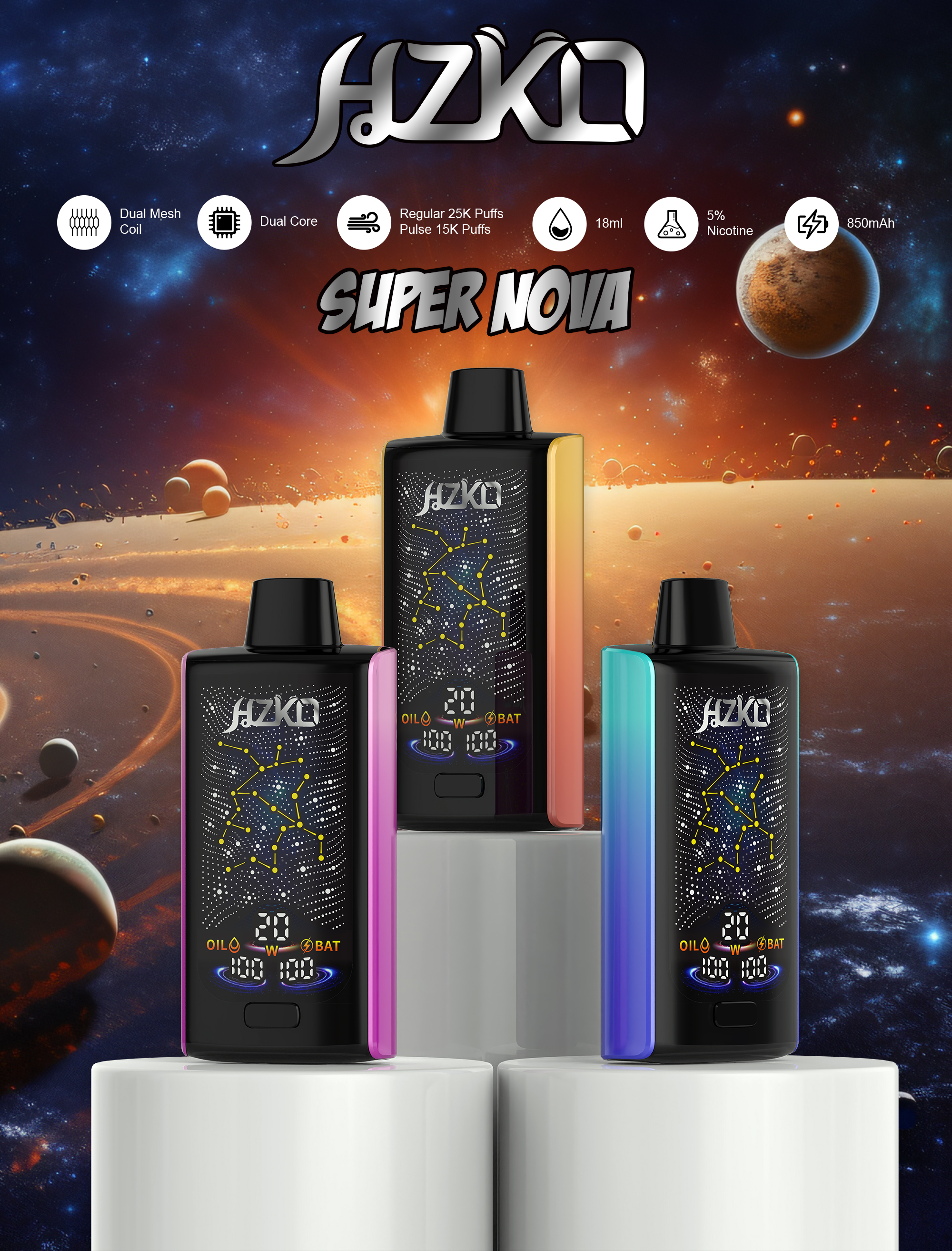 Original Elfworld SUPER NOVA 15000-250000Puff 26ml E Liquid 650mAh Dual Mesh Coil Geek Price Bar Bang Vape 25000 Puffs E Cigarette 10 Flavors