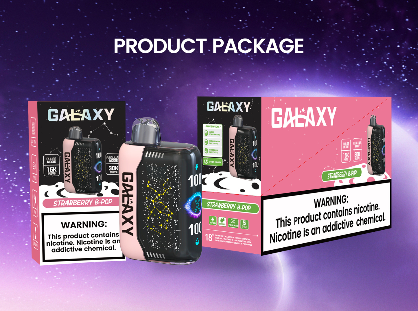 Pocket Hookah Original Vopk Galaxy 30000 Puffs Turbo X Vape Disposable 30K Cigarette Puffs