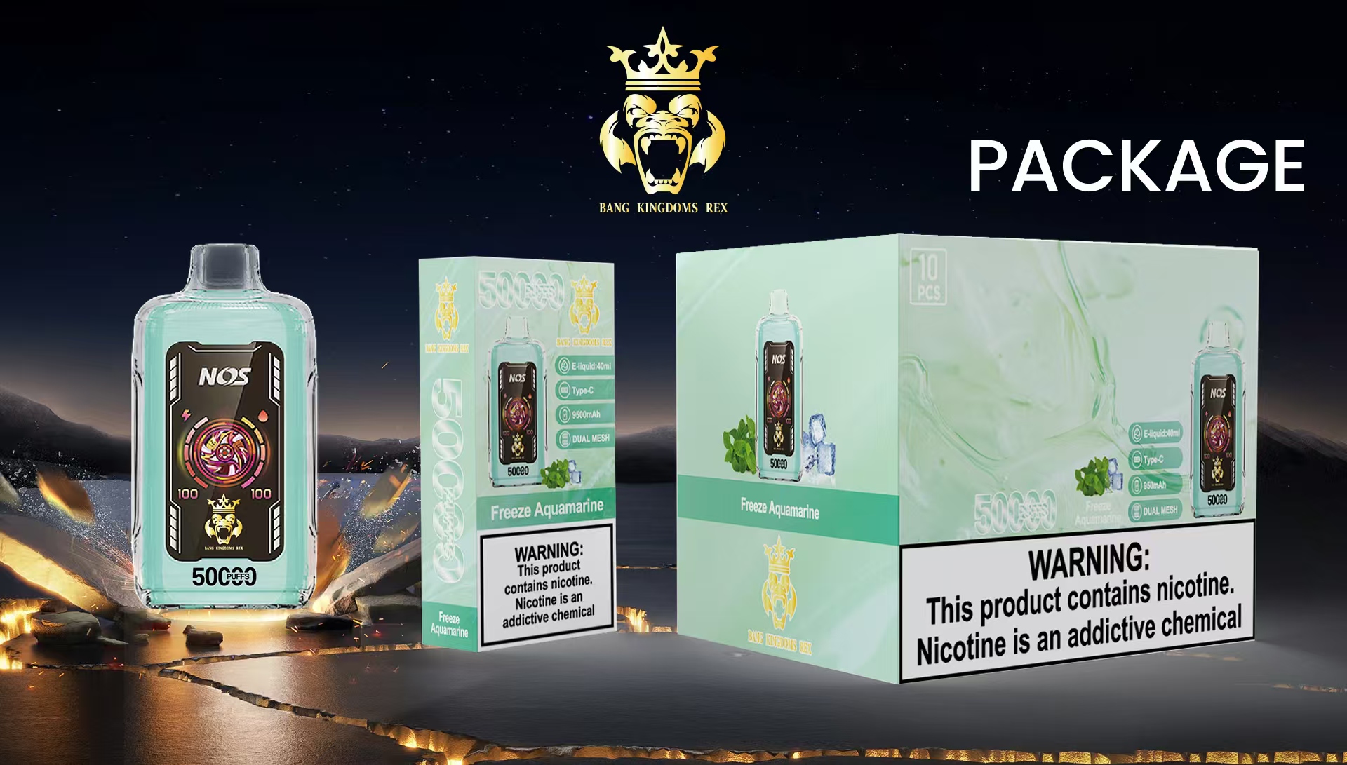 Wholesaler Bang kingdoms rex 50000 Puffs Smart Screen Wholesale Vape Pen Bang 50K Puff Electronic Cigarette Ecloudvapin