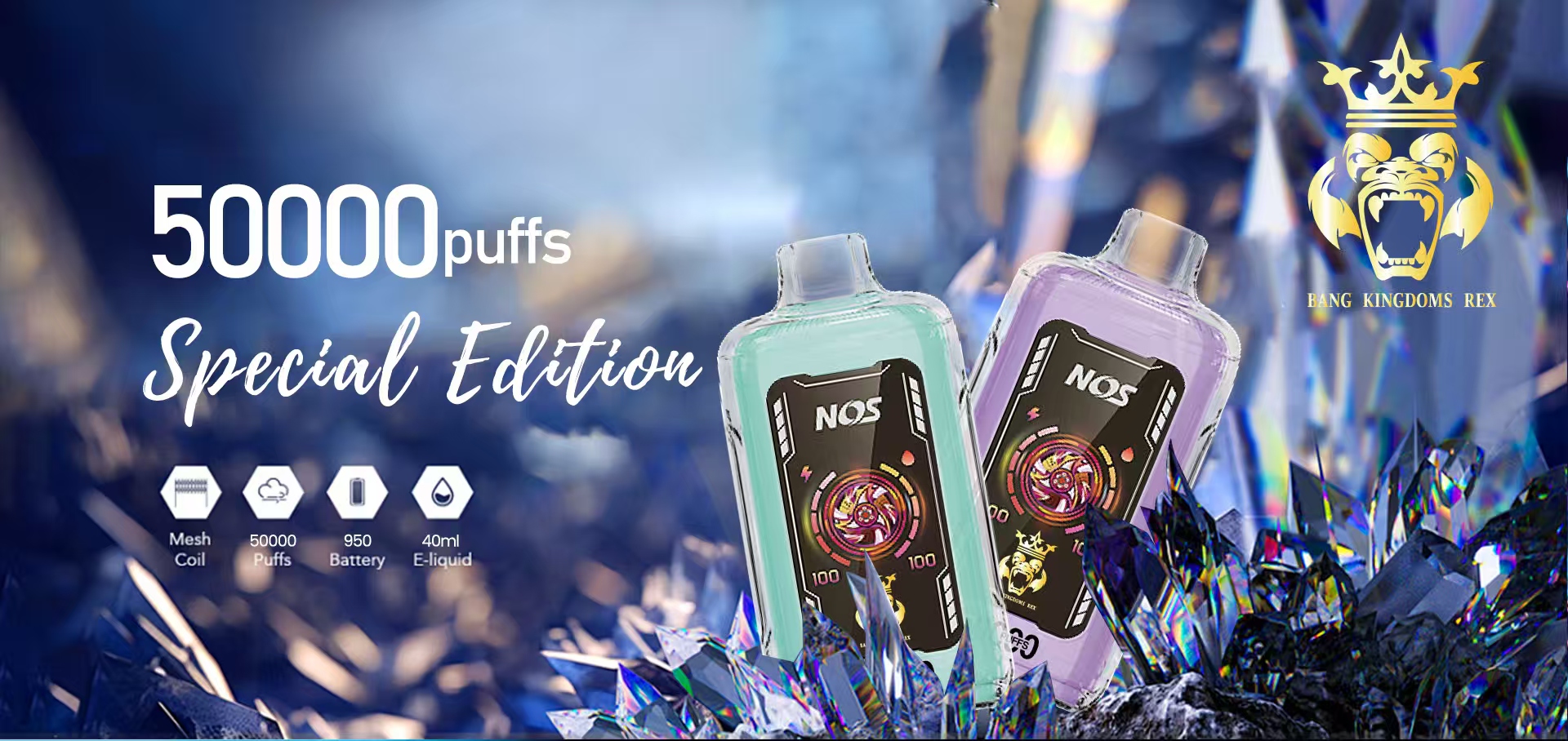 Wholesaler Bang kingdoms rex 50000 Puffs Smart Screen Wholesale Vape Pen Bang 50K Puff Electronic Cigarette Ecloudvapin