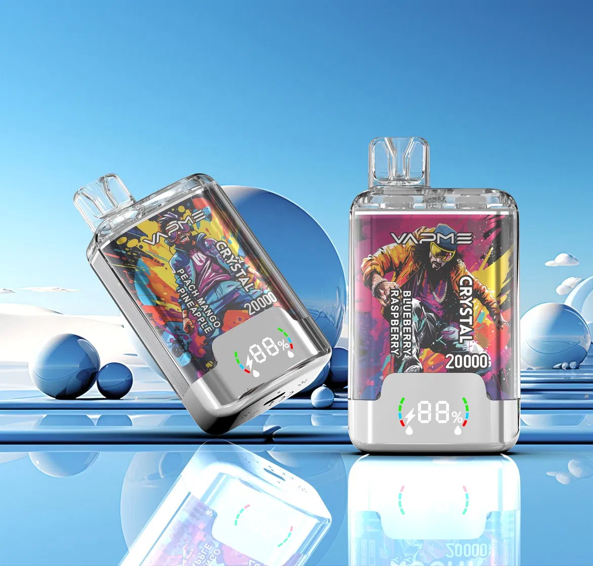 Vapme Crystal 20000 Puffs Dual Flavored Disposable Electronic Cigarette Online Shopping Refillable Vape Wholesale I Vape 20K Puff Vapeme