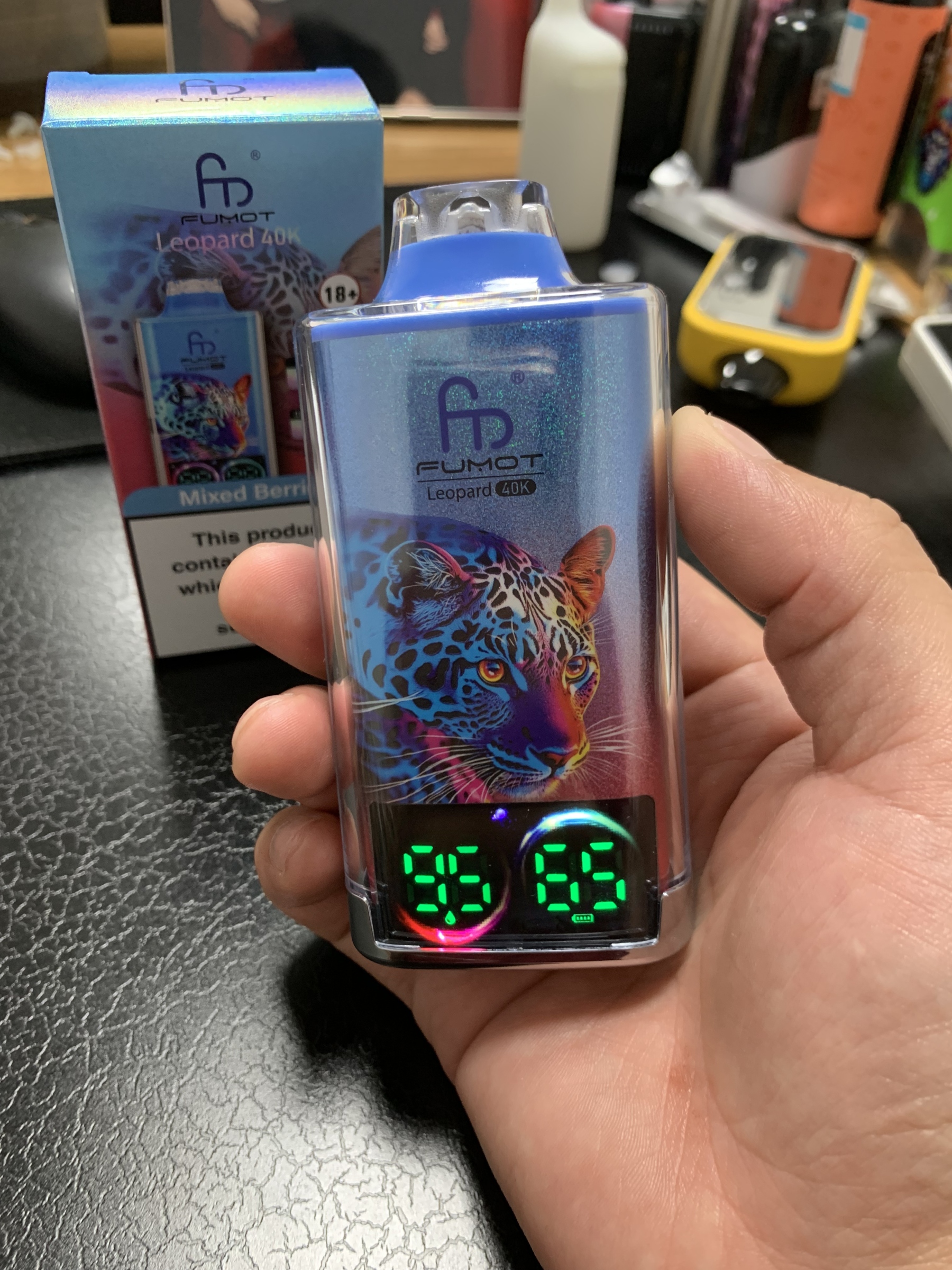 Fumot Movkin Factoty Fumot Leopard 40K Puff Digital Tube Oil Power Display Randm 40K Vape Fast Shipping