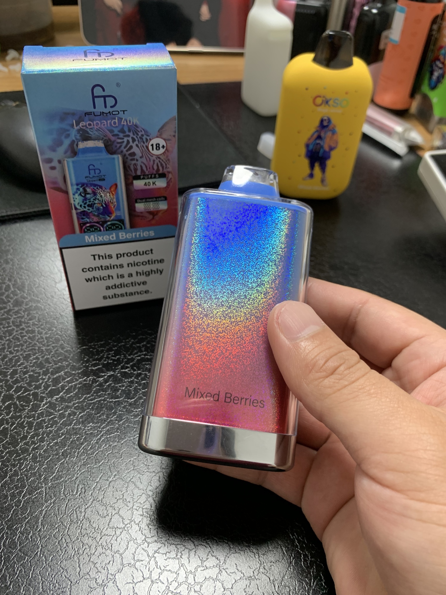 Fumot Movkin Factoty Fumot Leopard 40K Puff Digital Tube Oil Power Display Randm 40K Vape Fast Shipping