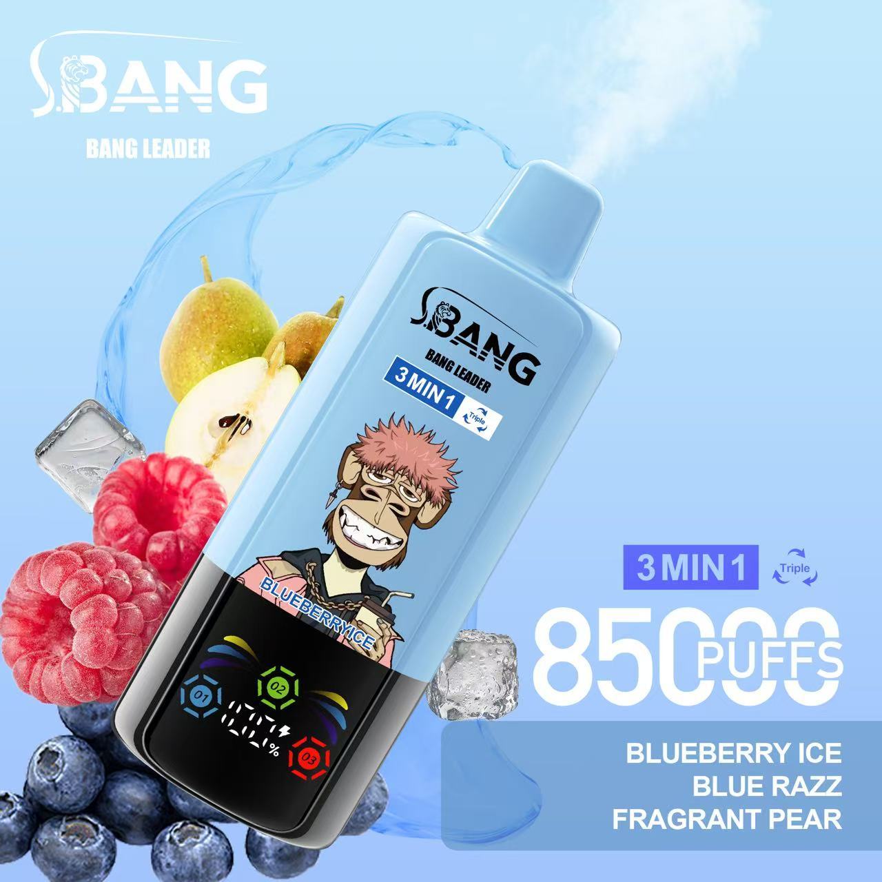 EU Warehouse Bangleader 85000 Puffs Dual Liquid Dual Mesh Double Flavors Wholesale I Vape Disposable Electronic Cigarette Puff Bangleader 32000 Vapers Pen Vape