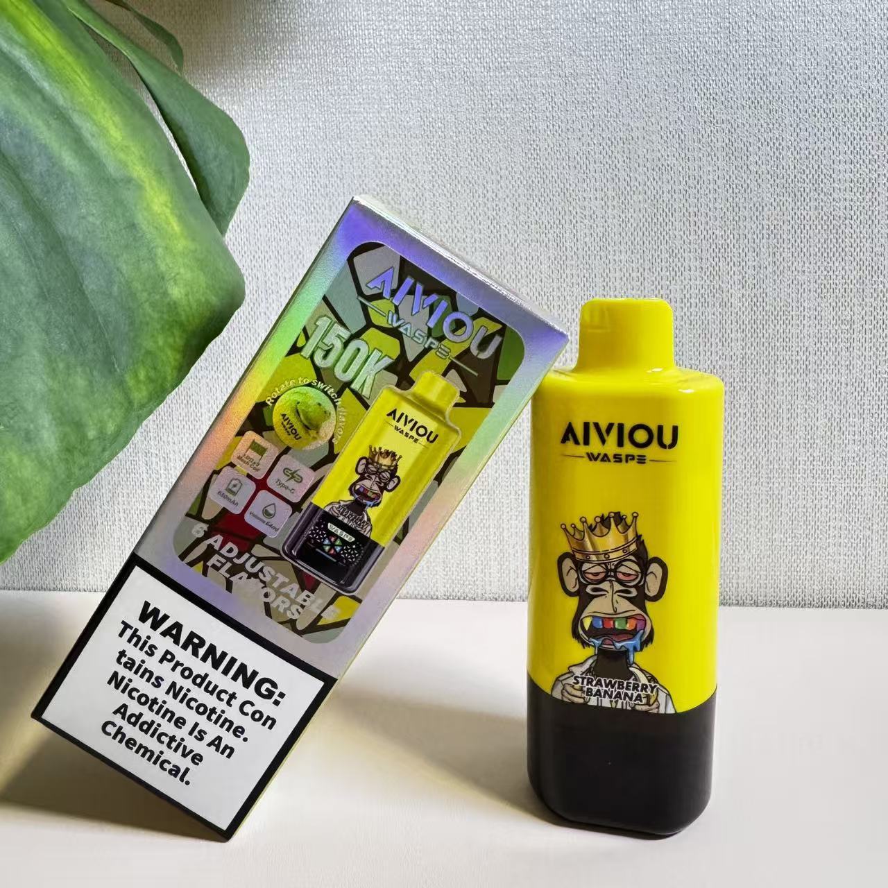 Waspe 150K Puff Disposable Vape Bar 6in1 Flavors Large Battery Stylish Design Spain Factory OEM/ODM Welcome Custom Logo EU Multi-Country