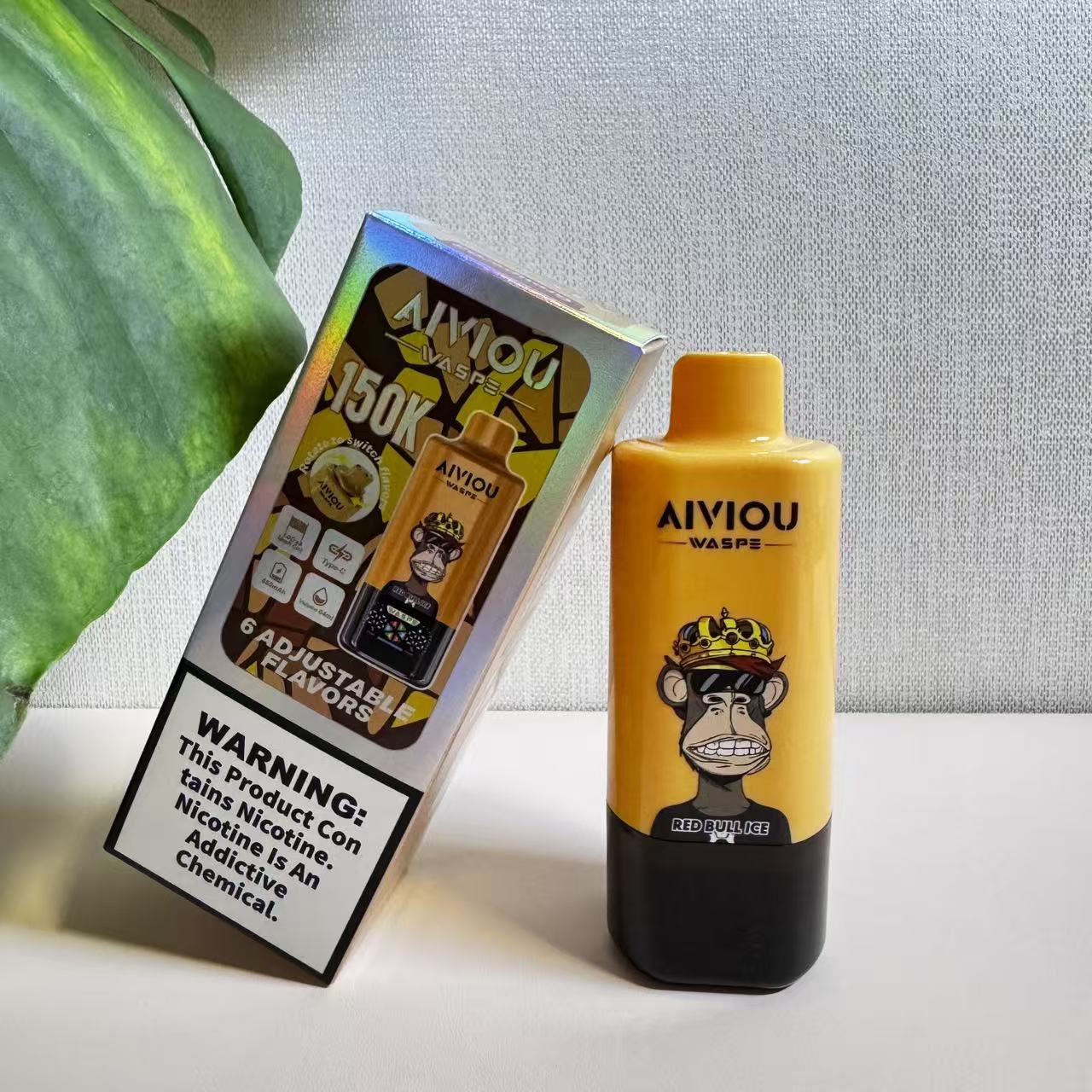 Waspe 150K Puff Disposable Vape Bar 6in1 Flavors Large Battery Stylish Design Spain Factory OEM/ODM Welcome Custom Logo EU Multi-Country