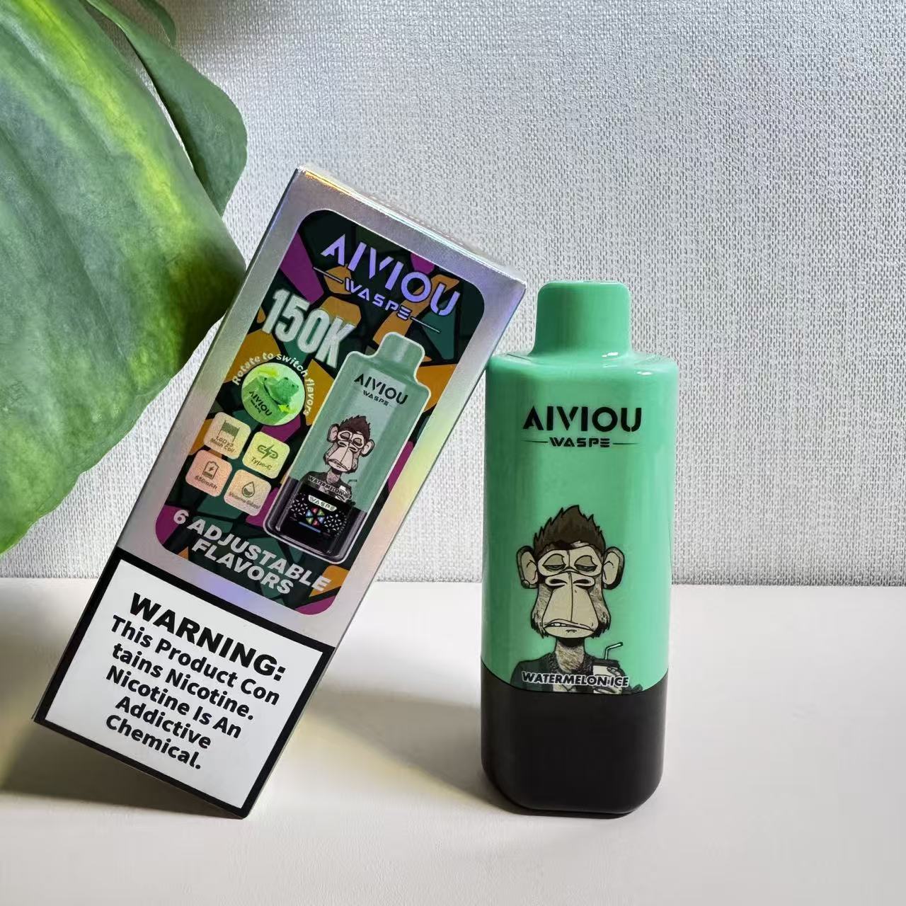 Waspe 150K Puff Disposable Vape Bar 6in1 Flavors Large Battery Stylish Design Spain Factory OEM/ODM Welcome Custom Logo EU Multi-Country