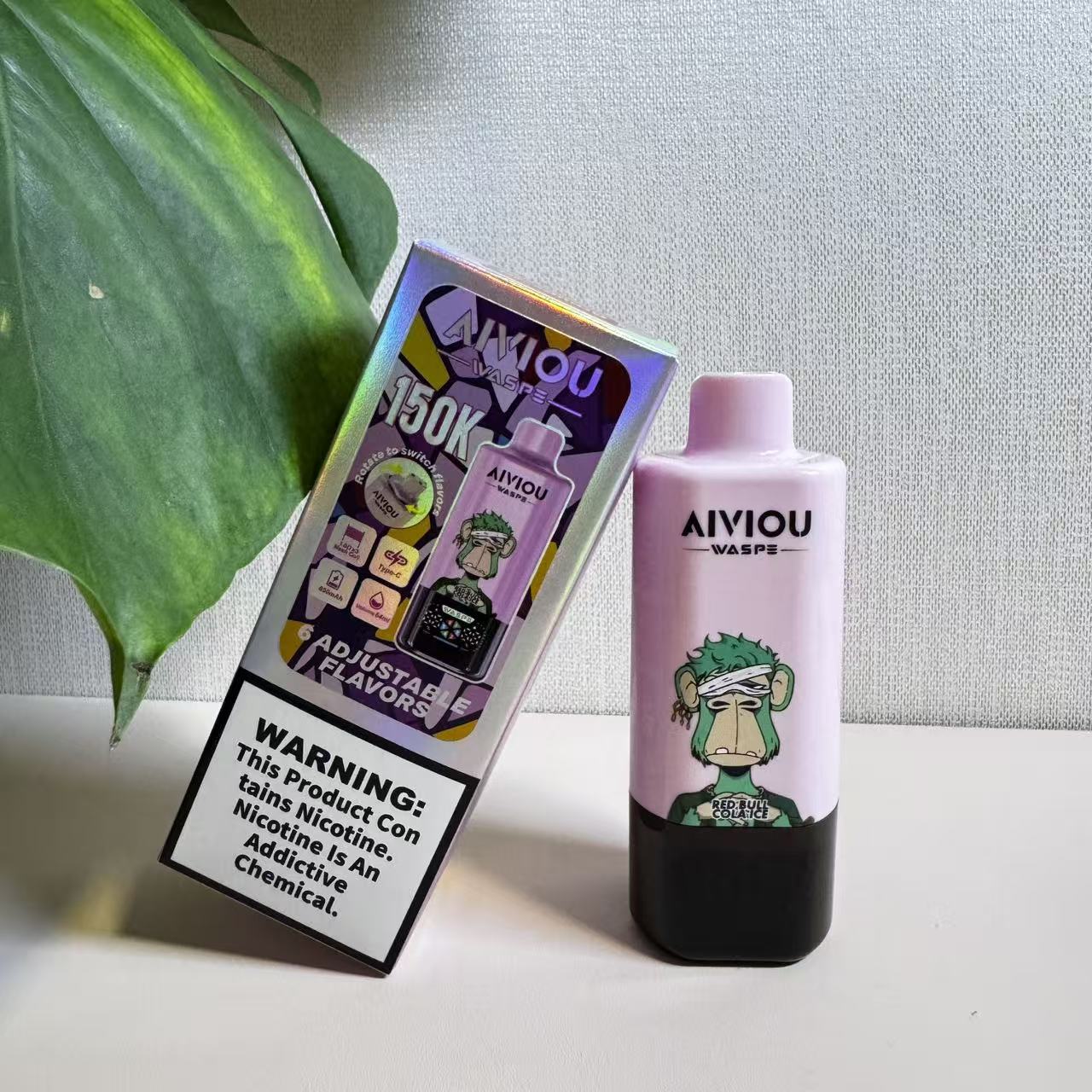 Waspe 150K Puff Disposable Vape Bar 6in1 Flavors Large Battery Stylish Design Spain Factory OEM/ODM Welcome Custom Logo EU Multi-Country