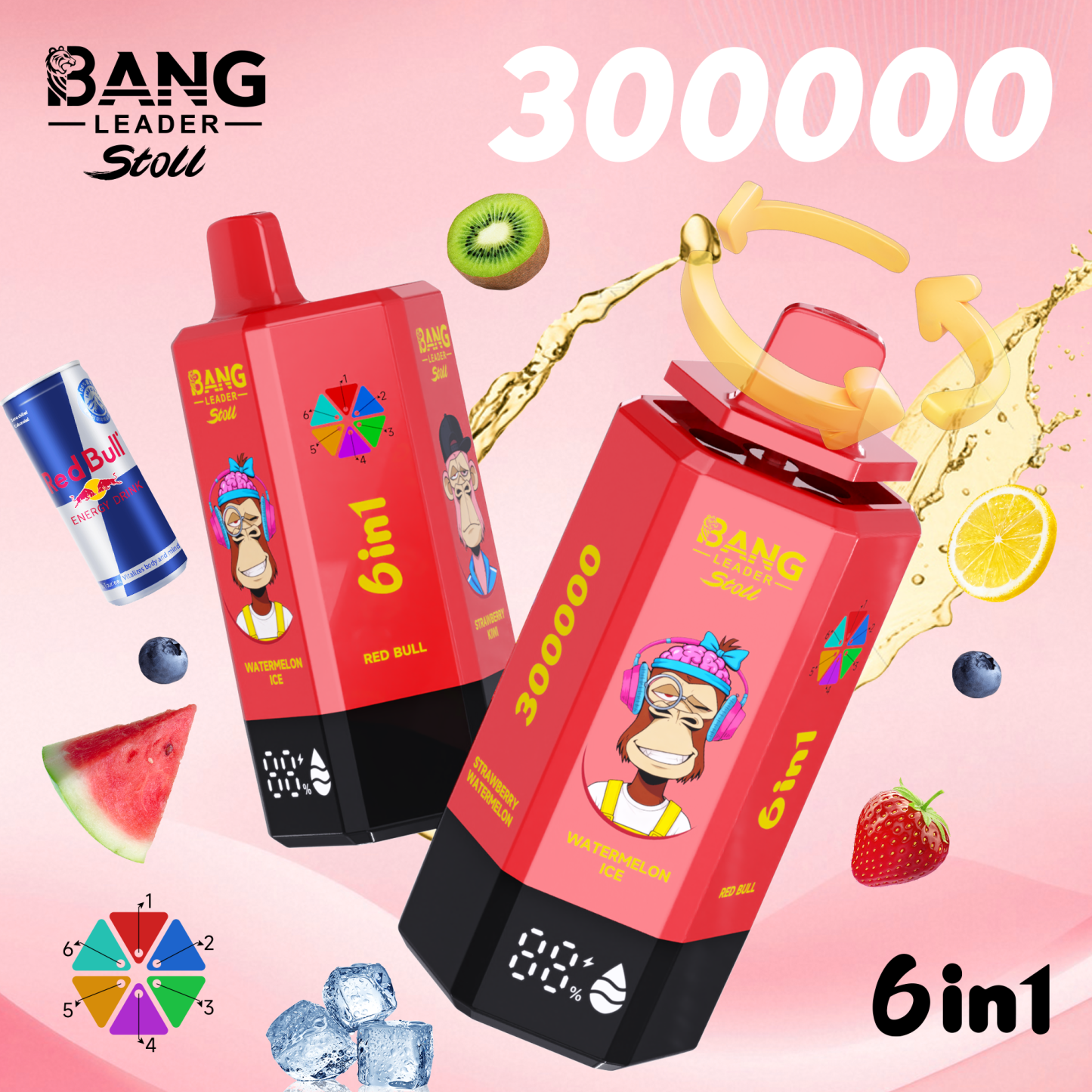 Bang Leader 300K Puffs 300000 Vaper 6in1 Car and Cigarettes Vape Pen Randm Tornado 15K Bang 80K 100K 150K 200K Merrymi Puffs Jnr Bottle Disposable Vape Puffs EU
