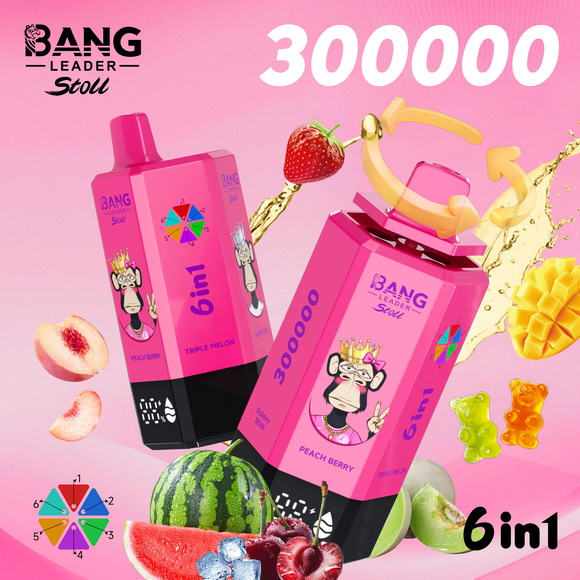 Bang Leader 300K Puffs 300000 Vaper 6in1 Car and Cigarettes Vape Pen Randm Tornado 15K Bang 80K 100K 150K 200K Merrymi Puffs Jnr Bottle Disposable Vape Puffs EU