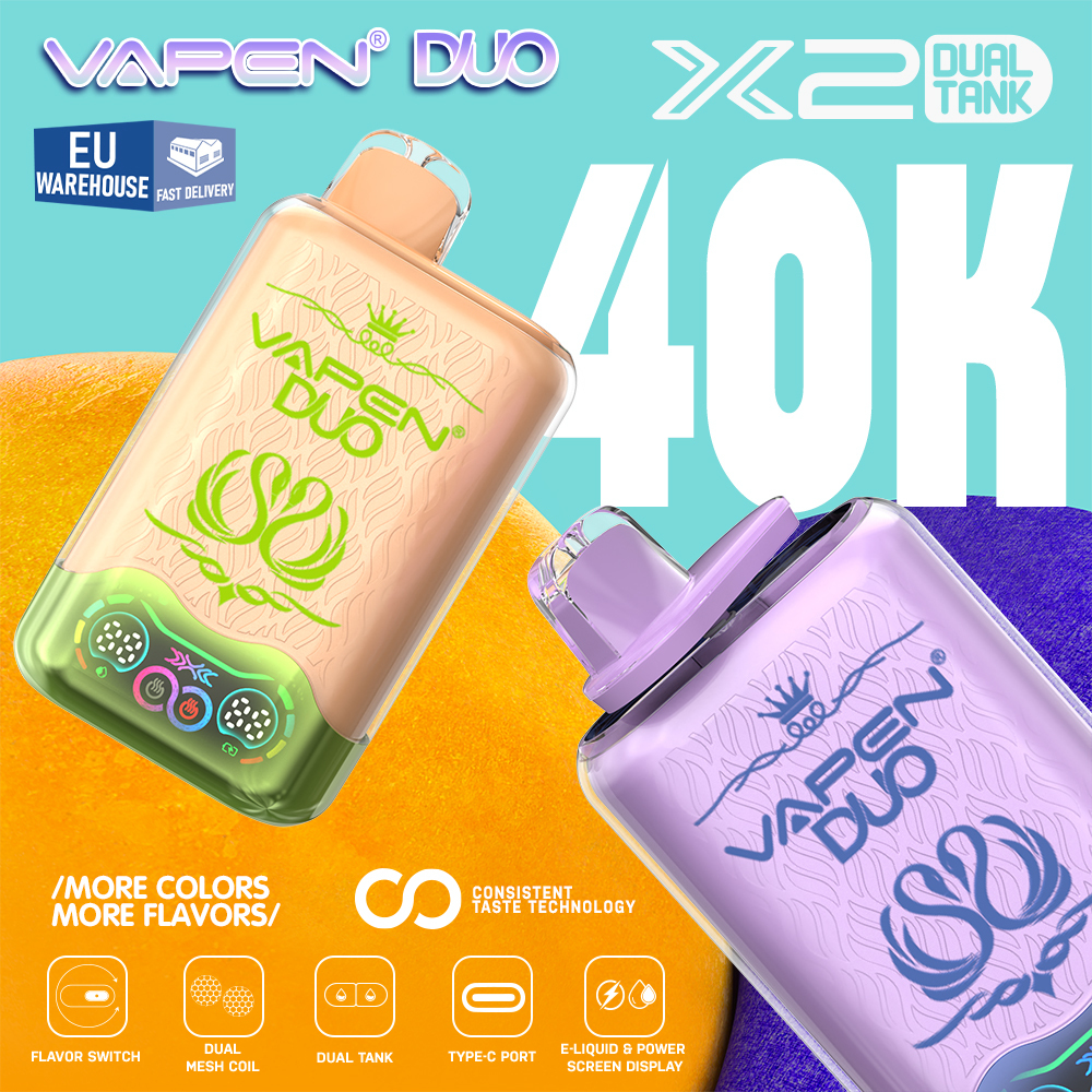 Vapen Duo 40K Puff 2in1 Switch Double 40000 Flavors Disposable Electronic Cigarette Wholesale I Vape Pen