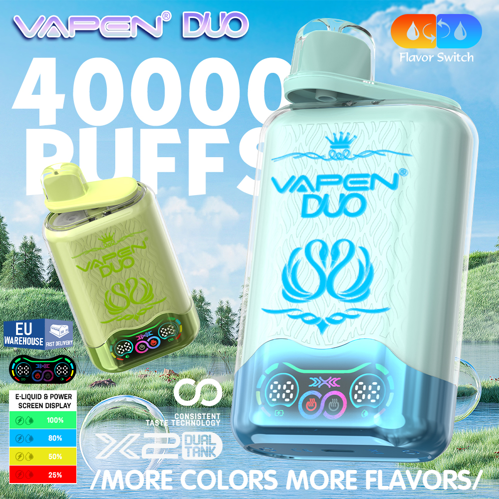 Vapen Duo 40K Puff 2in1 Switch Double 40000 Flavors Disposable Electronic Cigarette Wholesale I Vape Pen
