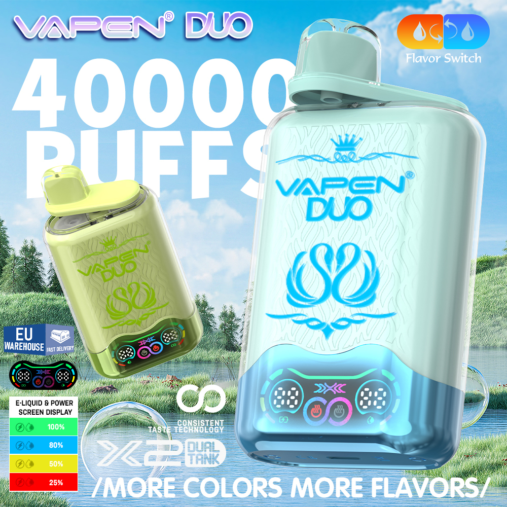 Vapen Duo 40K Puff 2in1 Switch Double 40000 Flavors Disposable Electronic Cigarette Wholesale I Vape Pen
