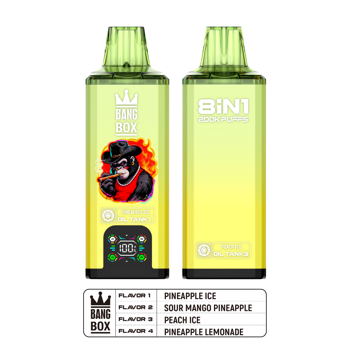 Bang box 200K Puffs 200000 Vaper 8in1 E Cigarettes Vape Pen Tornado 150K Bang 80K 100K 120K 200000 Puffs Bottle Disposable Vape Puffs EU Bang Vape