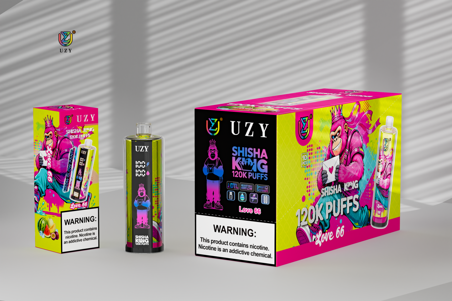 Uzy Vapers 120K 120000 Puffs EU Warehouse Disposable Shisha Hookah King100K 150K Fruit Flavors Distributor Mini E Cigarette