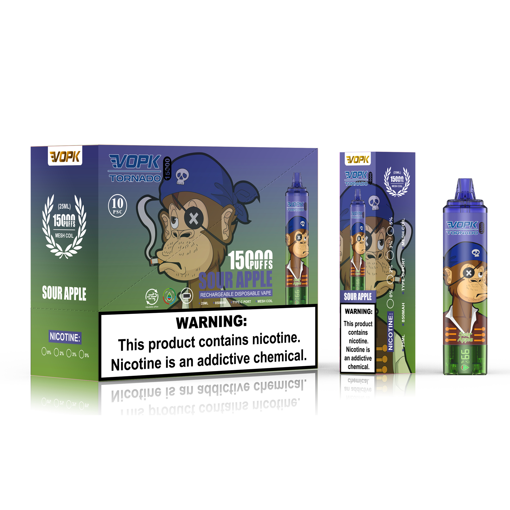 Original Vopk Shisha 15000puffs Disposable Vape Pen Crown Shisha Bar Wholesale I Vape VS Randm Tornado 15000 Puff E Cigarette Hookah -Ecloudvaping