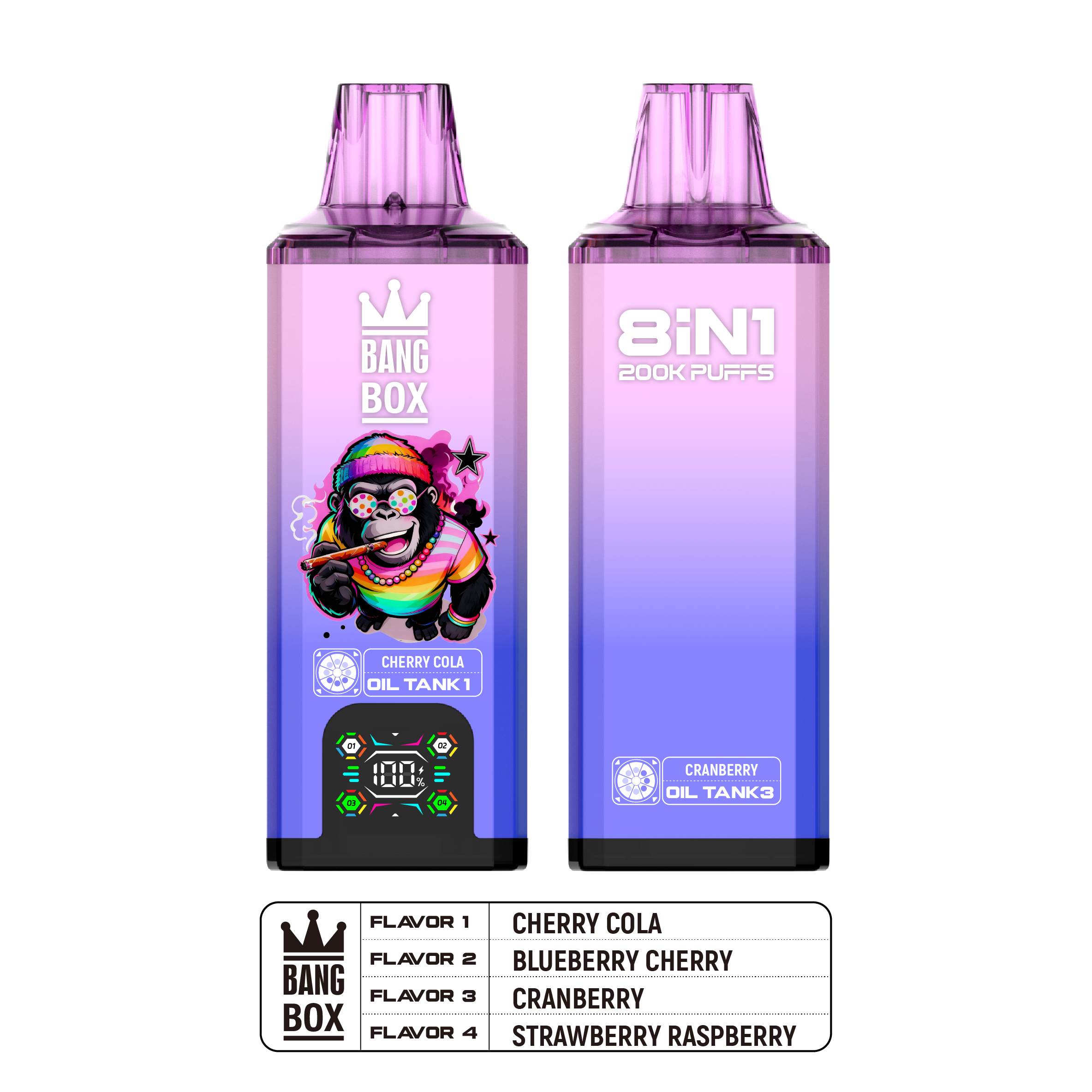 Bang box 200K Puffs 200000 Vaper 8in1 E Cigarettes Vape Pen Tornado 150K Bang 80K 100K 120K 200000 Puffs Bottle Disposable Vape Puffs EU Bang Vape