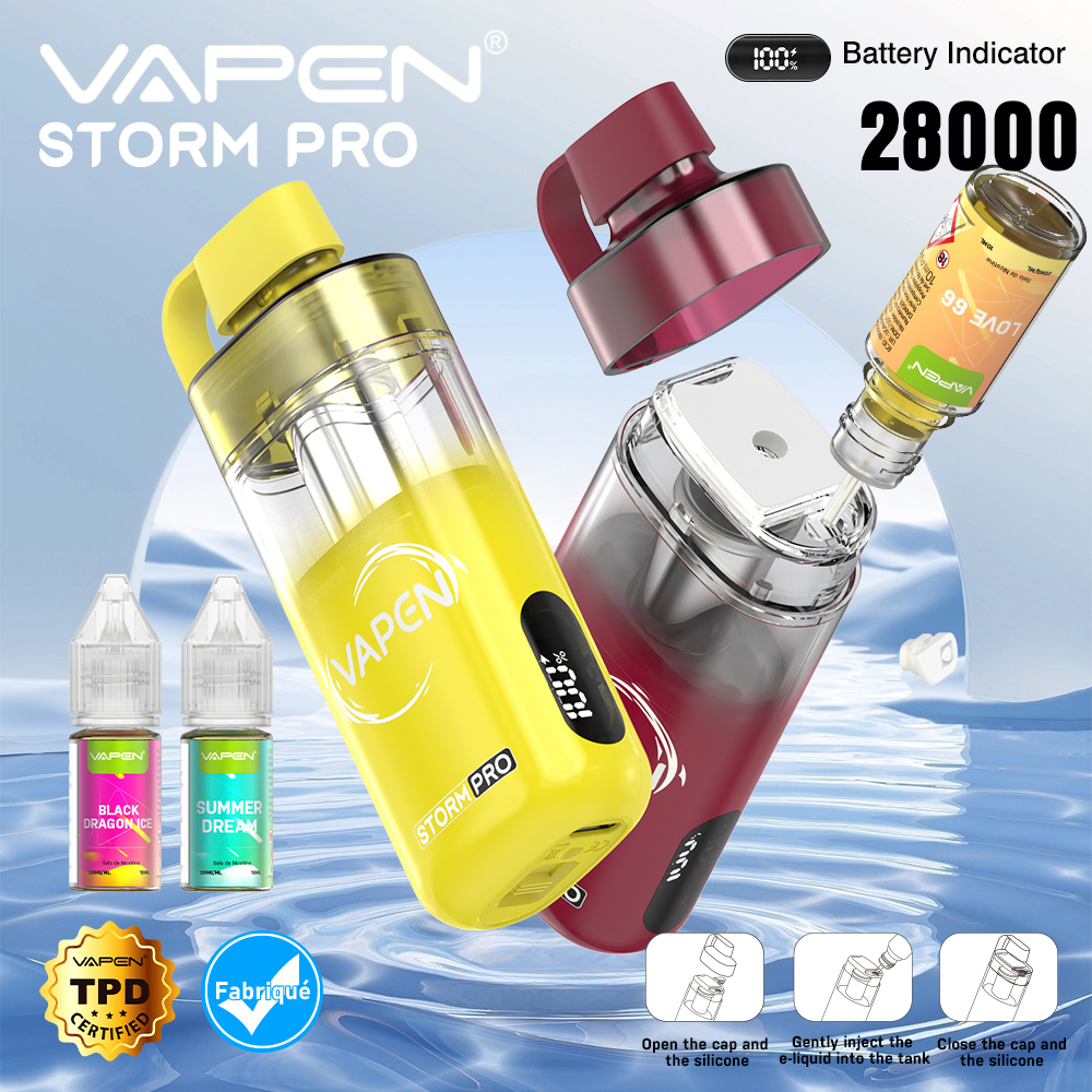 2025 Legal Puff EU Warehouse Vapen Storm PRO 28000 Puffs E Cigarette Empty Vape Rechargeable Wholesale Refillable Disposable Vape Vaper Empty Puff E Cigarette