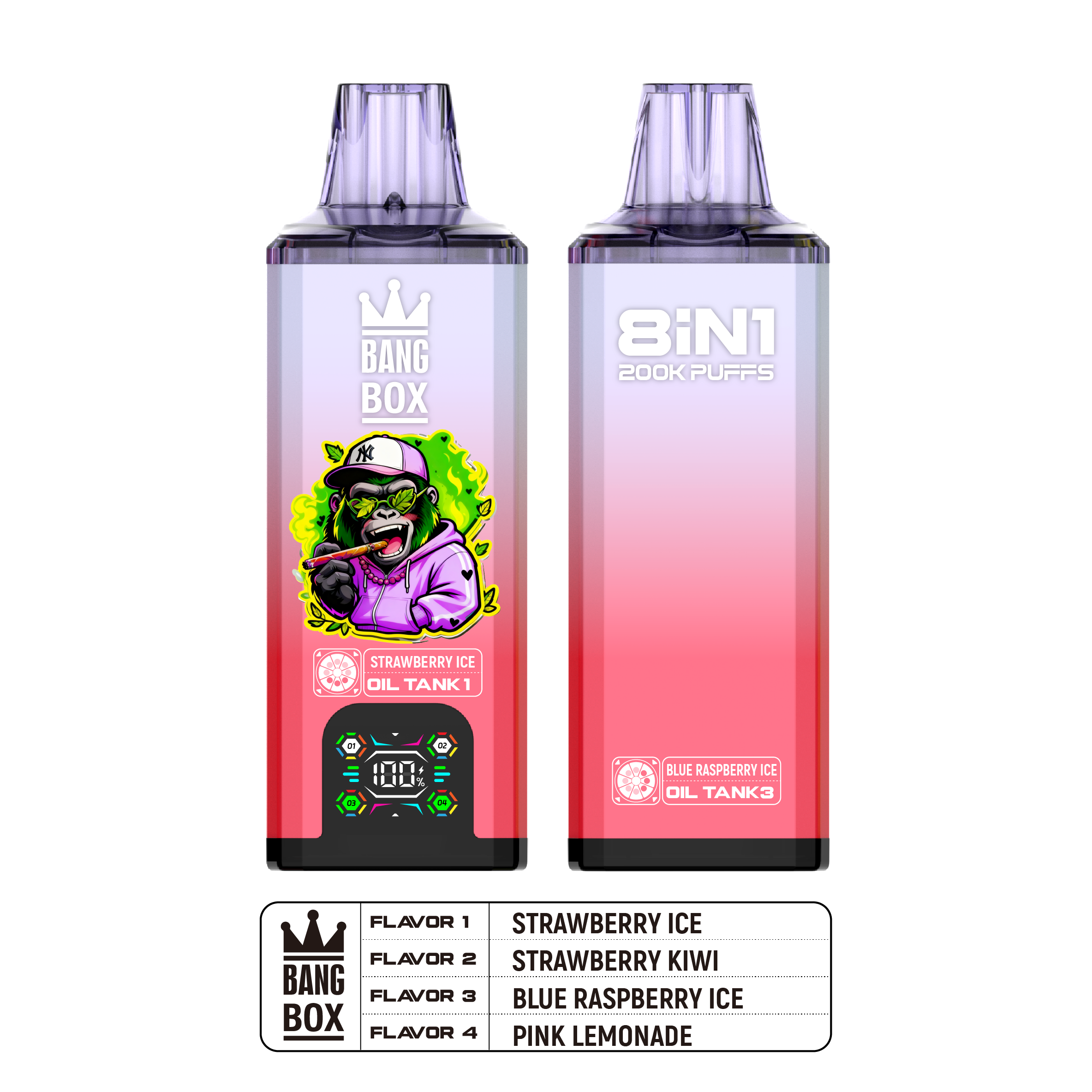 Bang box 200K Puffs 200000 Vaper 8in1 E Cigarettes Vape Pen Tornado 150K Bang 80K 100K 120K 200000 Puffs Bottle Disposable Vape Puffs EU Bang Vape