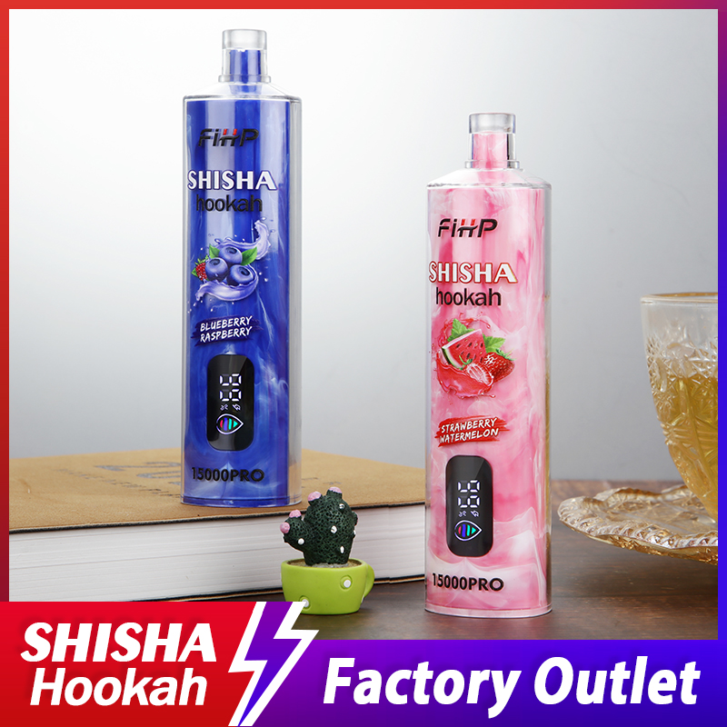 Original Fihp Shisha Hookah 15000PRO Mesh Coil 6mg Nicotine Puff 15K Wholesale E Cigarettes Pocket Hookah
