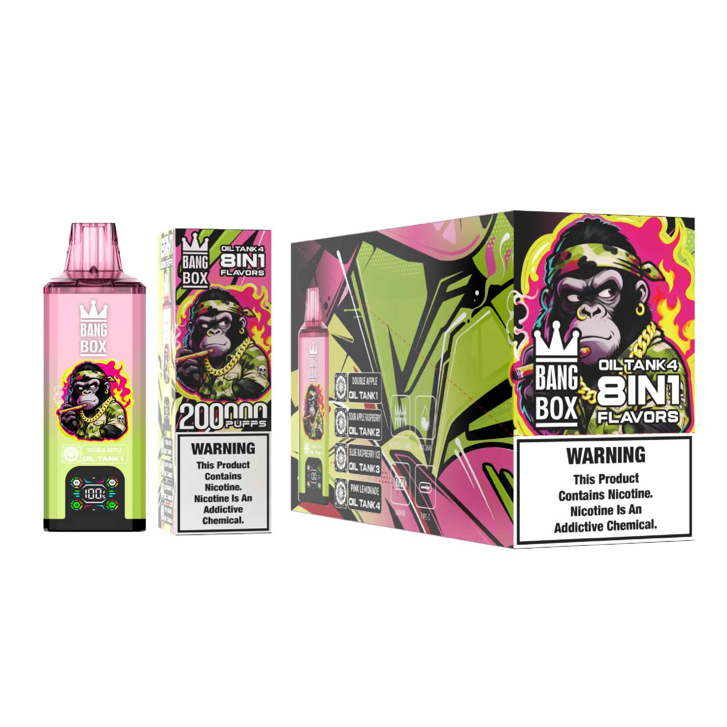 Bang box 200K Puffs 200000 Vaper 8in1 E Cigarettes Vape Pen Tornado 150K Bang 80K 100K 120K 200000 Puffs Bottle Disposable Vape Puffs EU Bang Vape