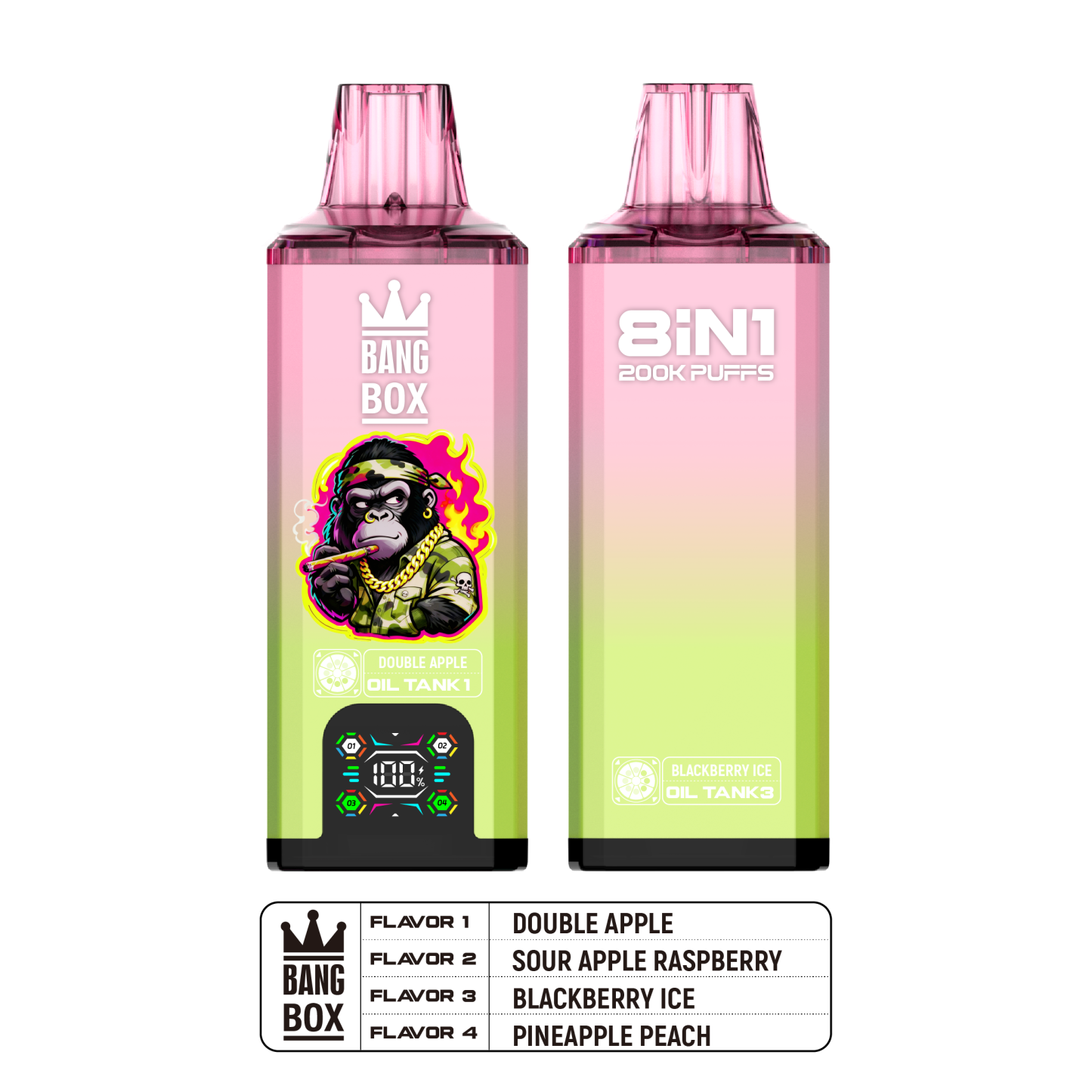 Bang box 200K Puffs 200000 Vaper 8in1 E Cigarettes Vape Pen Tornado 150K Bang 80K 100K 120K 200000 Puffs Bottle Disposable Vape Puffs EU Bang Vape