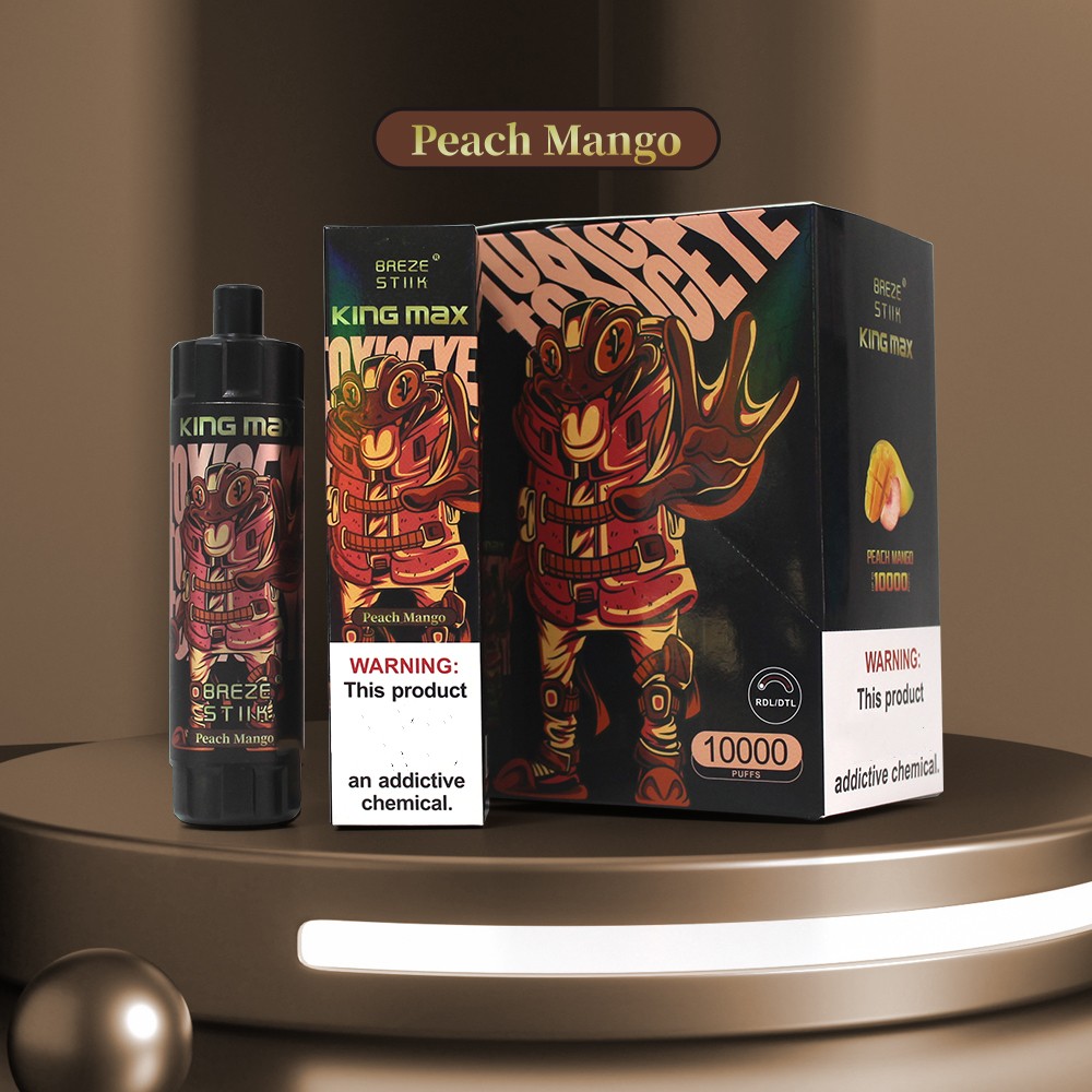 100% Original Breze Stiik King max 10000 Puffs 1OK Pods 20ml Pods With Rechargeable 850mah Rechargable Battery10k Disposable Vape Pen Pod Ecigs-Ecloudvaping