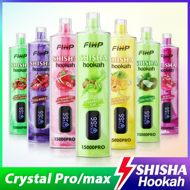 Original Fihp Shisha Hookah 15000PRO Mesh Coil 6mg Nicotine Puff 15K Wholesale E Cigarettes Pocket Hookah