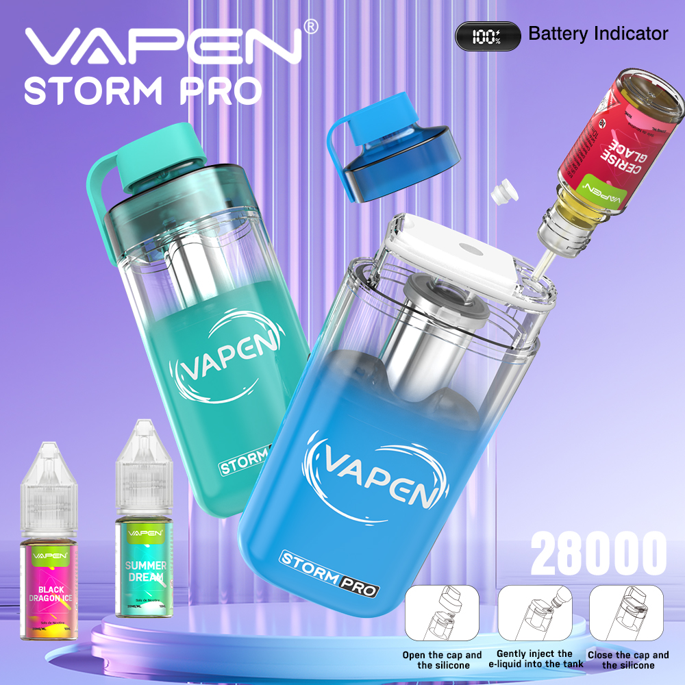 2025 Legal Puff EU Warehouse Vapen Storm PRO 28000 Puffs E Cigarette Empty Vape Rechargeable Wholesale Refillable Disposable Vape Vaper Empty Puff E Cigarette