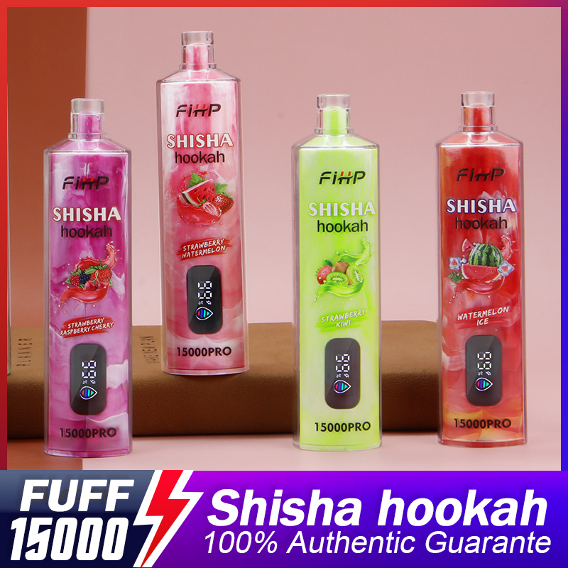 Original Fihp Shisha Hookah 15000PRO Mesh Coil 6mg Nicotine Puff 15K Wholesale E Cigarettes Pocket Hookah
