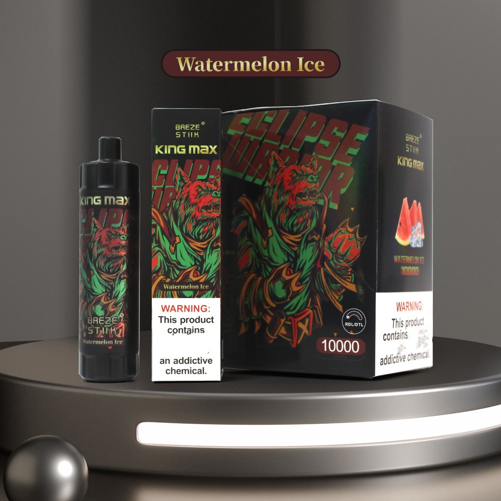 100% Original Breze Stiik King max 10000 Puffs 1OK Pods 20ml Pods With Rechargeable 850mah Rechargable Battery10k Disposable Vape Pen Pod Ecigs-Ecloudvaping