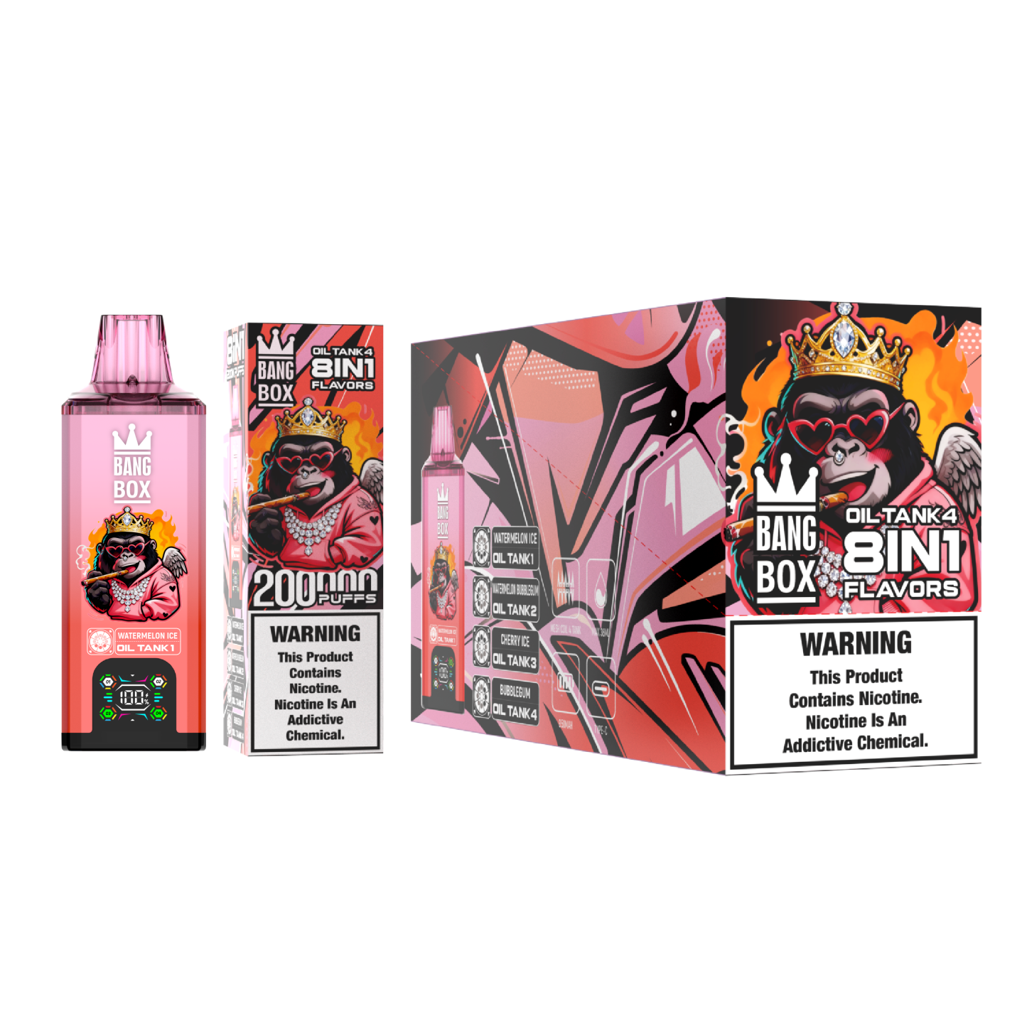 Bang box 200K Puffs 200000 Vaper 8in1 E Cigarettes Vape Pen Tornado 150K Bang 80K 100K 120K 200000 Puffs Bottle Disposable Vape Puffs EU Bang Vape