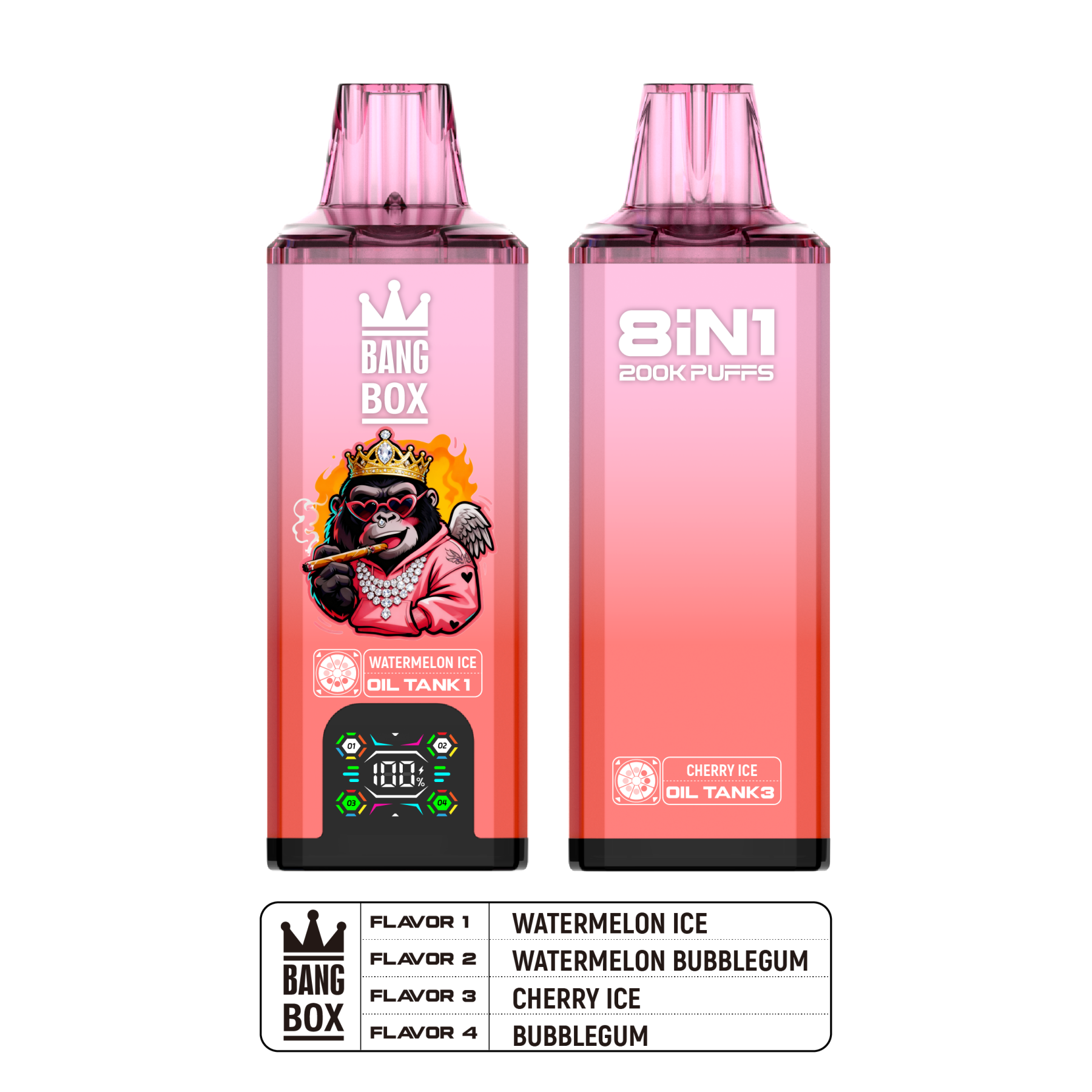 Bang box 200K Puffs 200000 Vaper 8in1 E Cigarettes Vape Pen Tornado 150K Bang 80K 100K 120K 200000 Puffs Bottle Disposable Vape Puffs EU Bang Vape