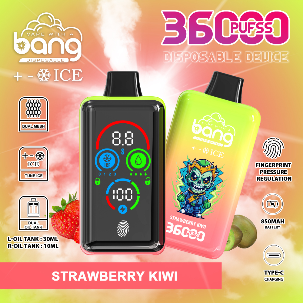 with adjust ice bang King 36000 Puff Large Puff Vape 850mAh E-Liquid Electronic Cigarette