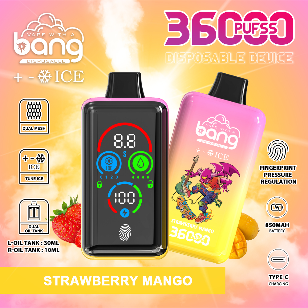 with adjust ice bang King 36000 Puff Large Puff Vape 850mAh E-Liquid Electronic Cigarette