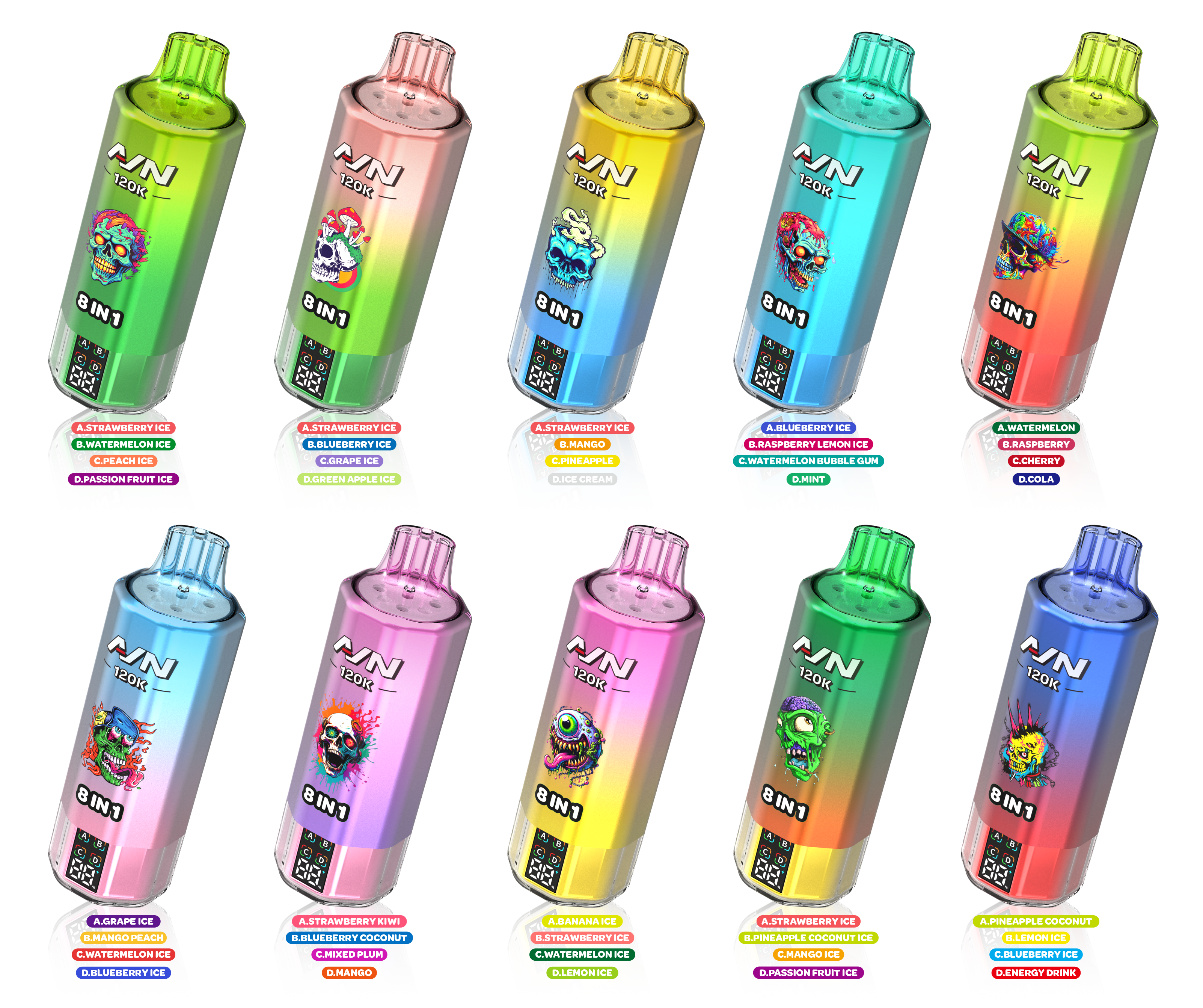 Aivono Aim Avn 150K Puffs Electric Shisha 8 in 1 Flavour Mod 150000 E Cigarettes Vape