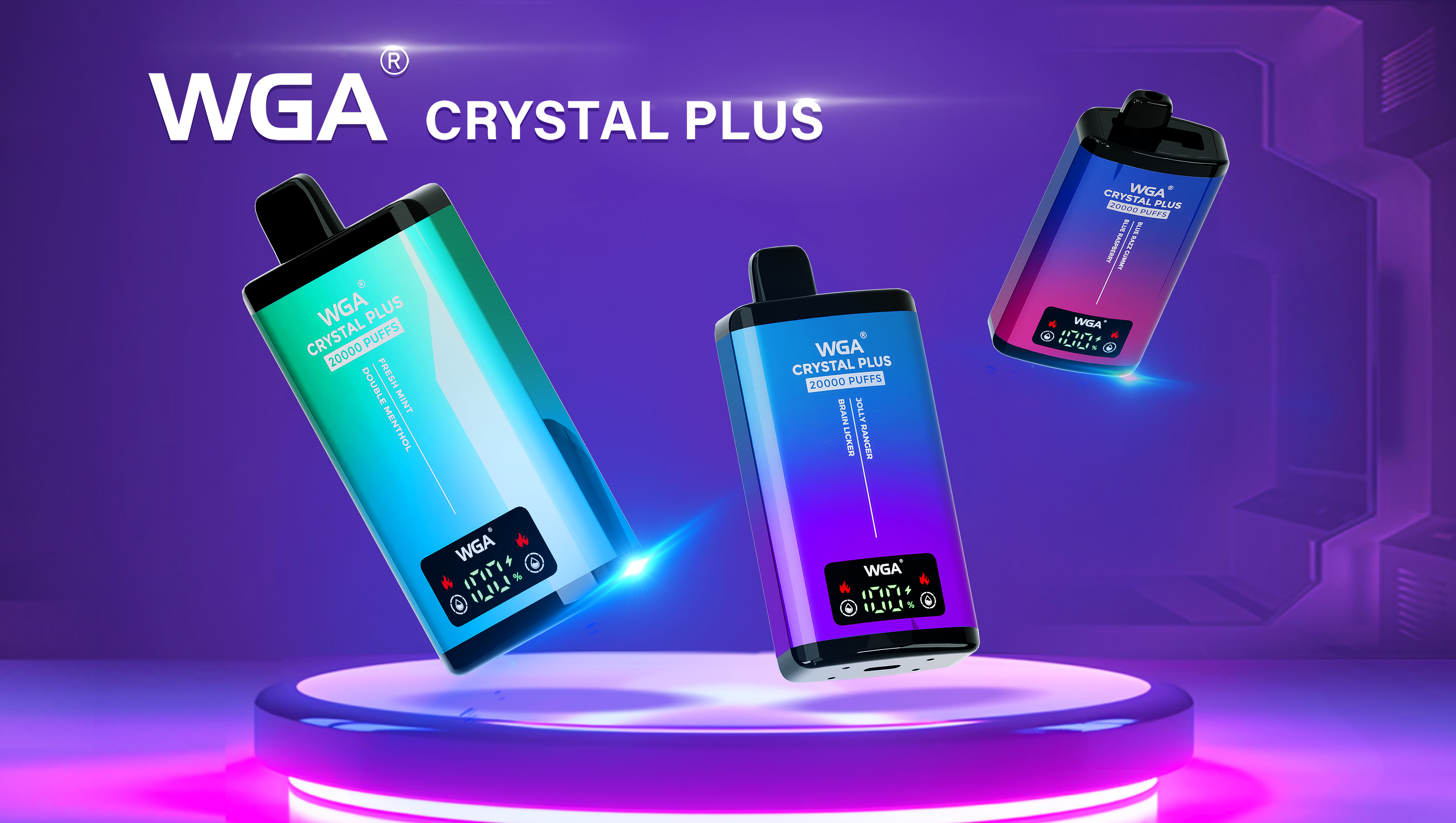  Wga 20K Puff Crystal Plus Disposable Vape EU Warehouse Dual Flavors Vape Pen Pod