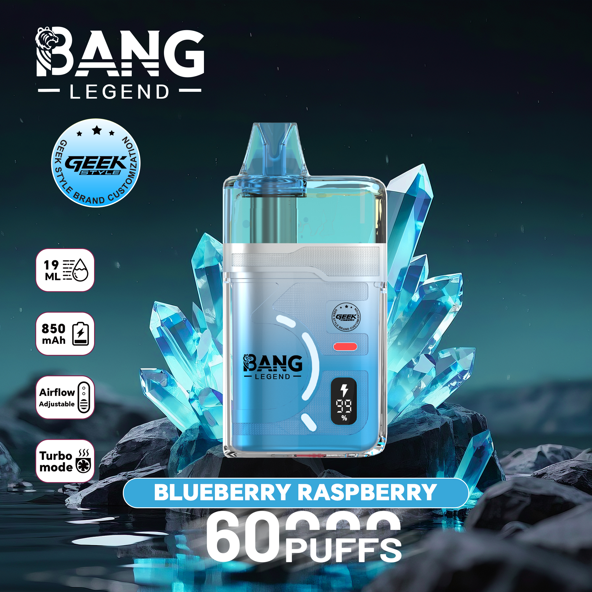 Wholesaler Bang Legend 60000 Puffs Disposable Vapes EU Warehouse Stock Factory Price 120K Hookah Vape Spain Ship Bang Blaze 100K 150K Ecloudvaping